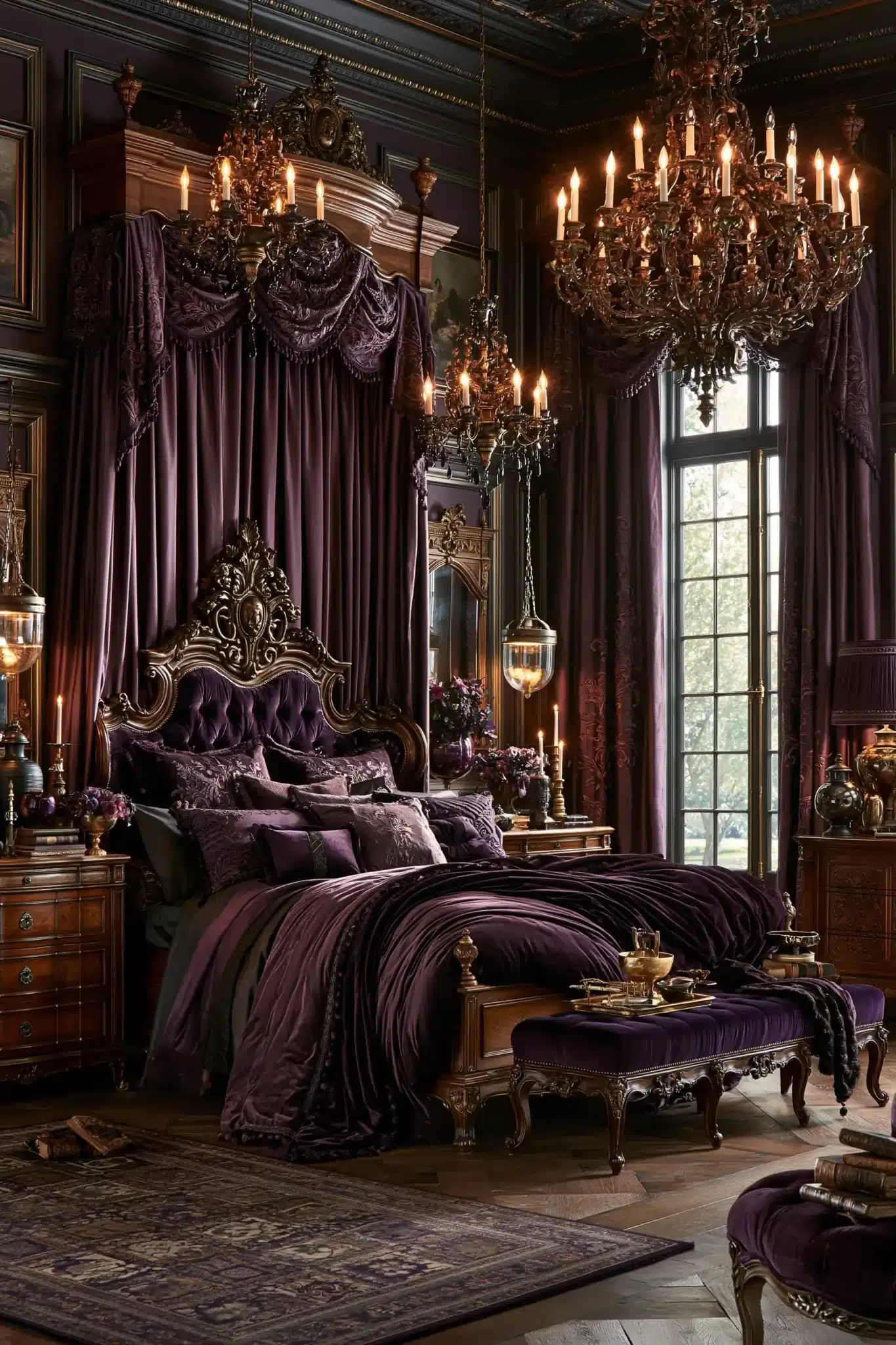 29 Purple Gothic Bedroom Ideas for a Space That Feels Rich, Not Loud purple gothic bedroom