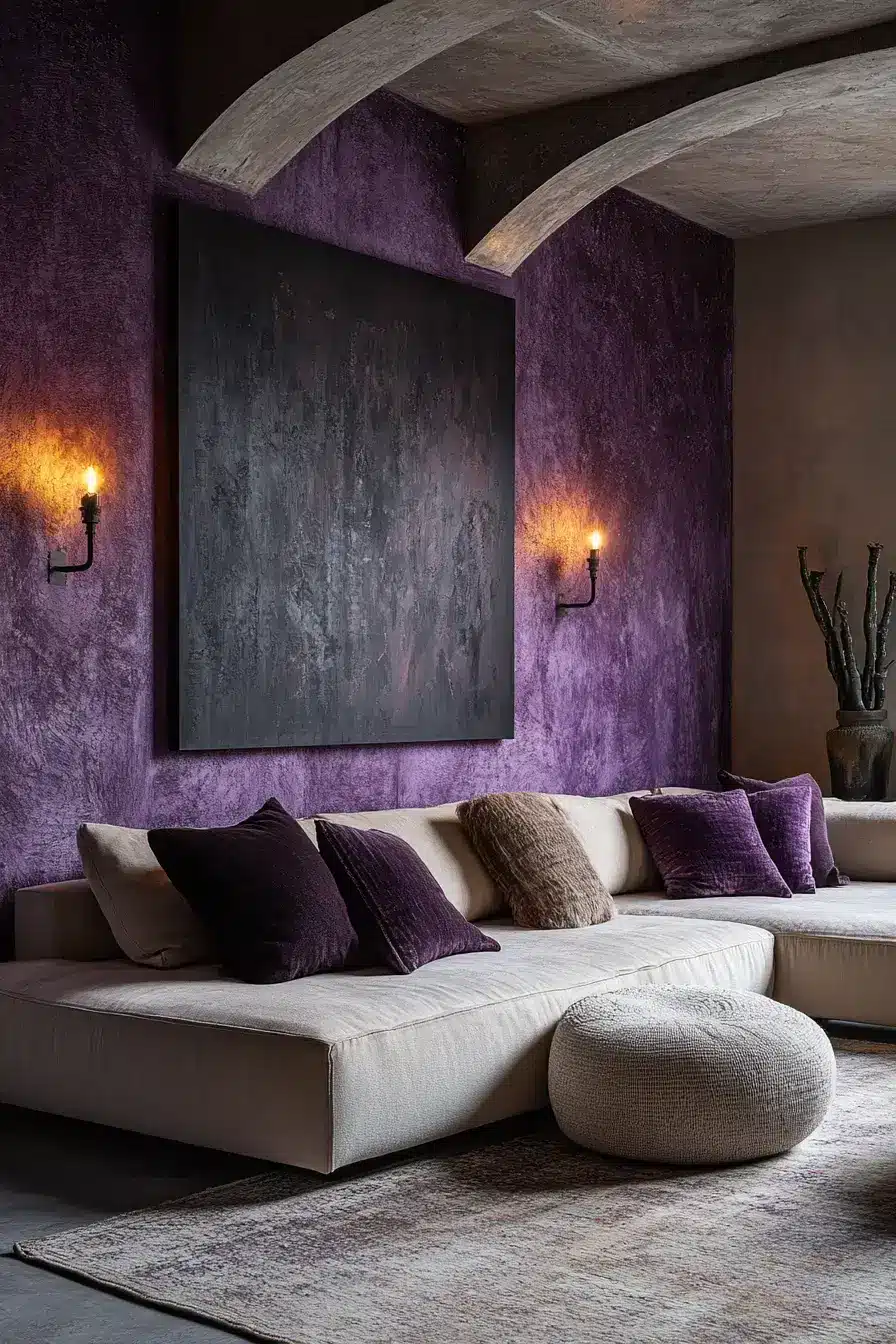 29 Purple Living Room Ideas with a Plum Accent Chair