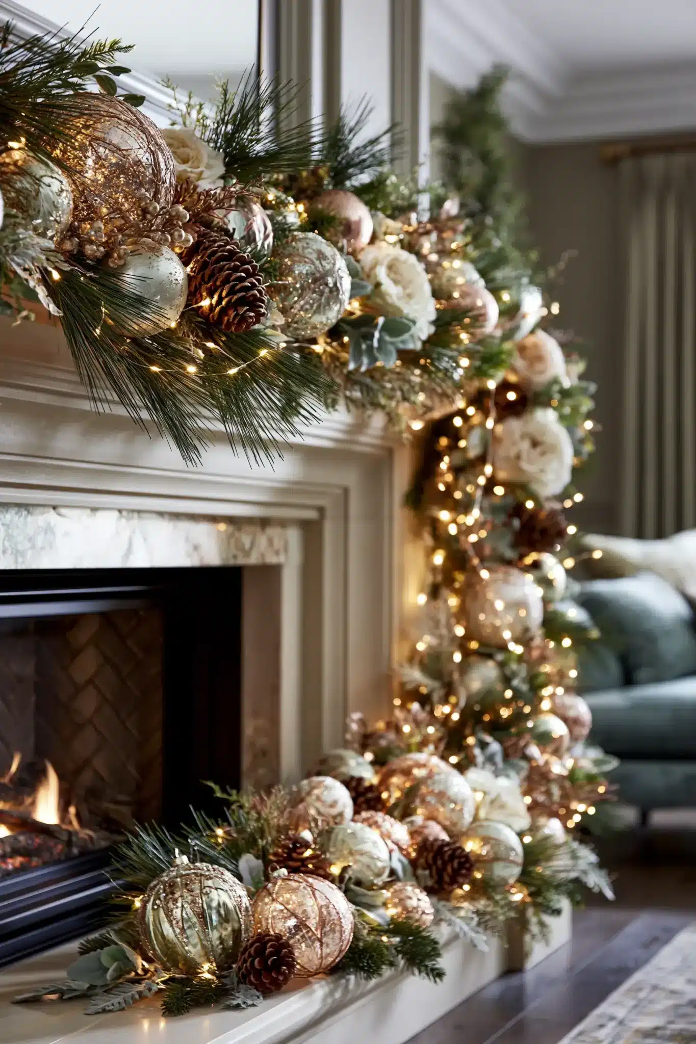 29 Christmas Mantle Decor Ideas for a Hearth That Does Not Compete With the Tree christmas mantle decor