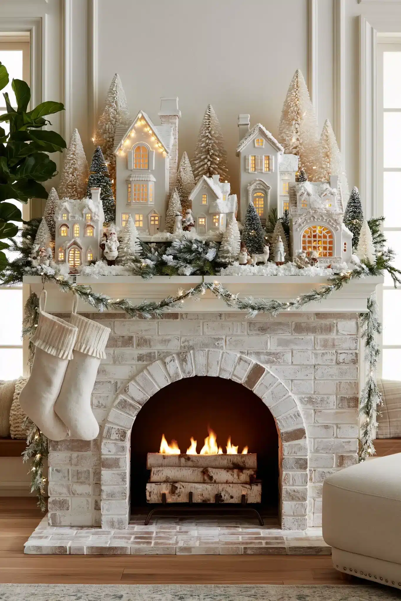 29 Christmas Fireplace Decor Ideas That Let the Fire Stay the Star christmas fireplace decor ideas