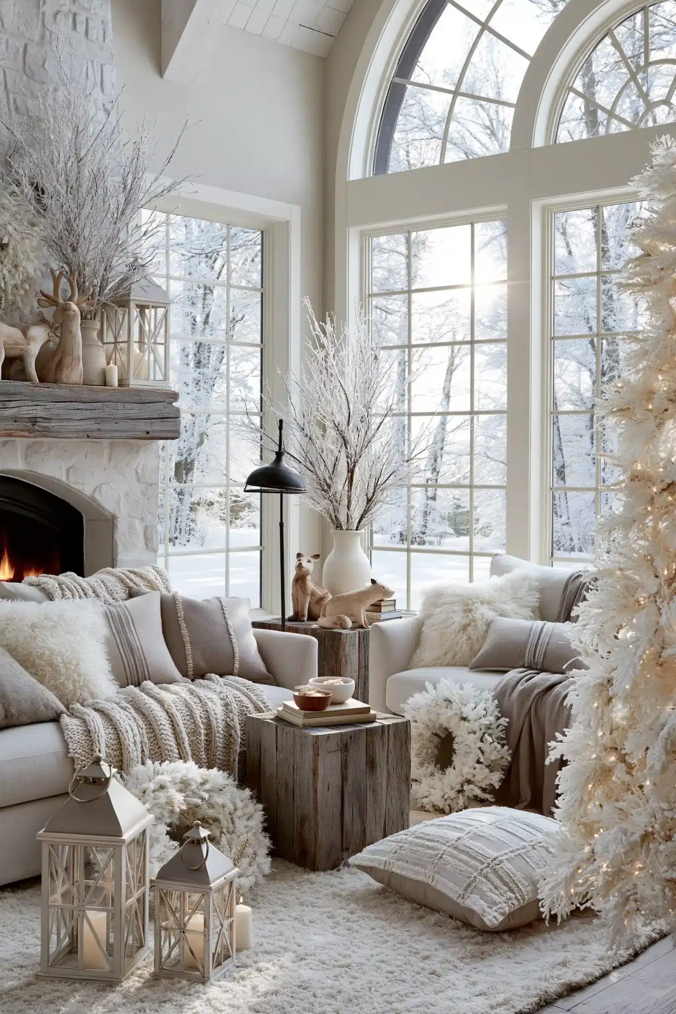 29 White Christmas Decor Ideas That Keep the Season Soft and Quiet white christmas decor