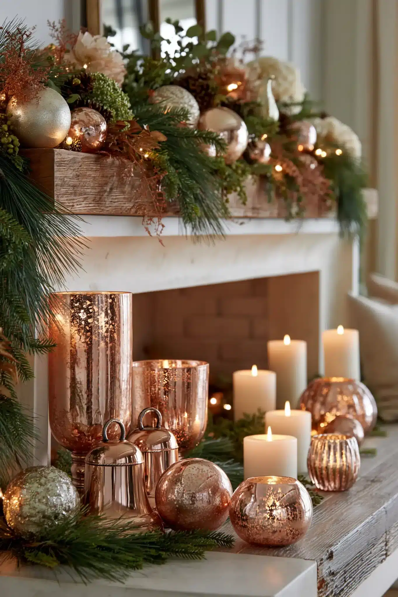 29 Christmas Mantle Decor Ideas for a Hearth That Does Not Compete With the Tree christmas mantle decor