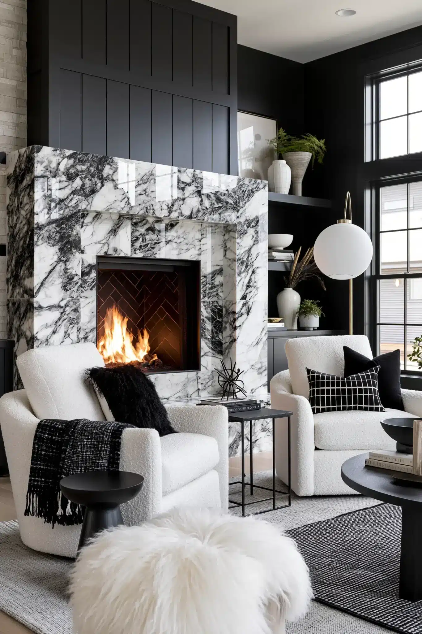 29 Black and White Living Room Decor Ideas for a Space With Real Contrast black and white living room decor