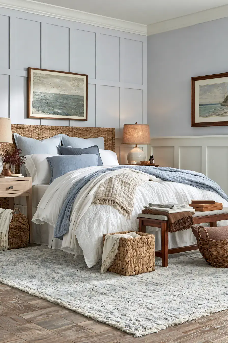 29 Nautical Bedroom Ideas with a Rope Headboard