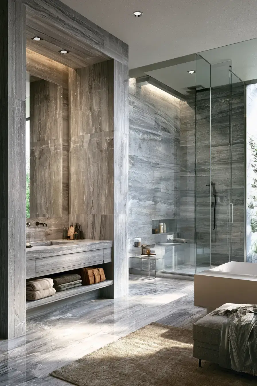 29 Stone Bathroom Ideas for a Calm, Spa-Like Room stone bathroom