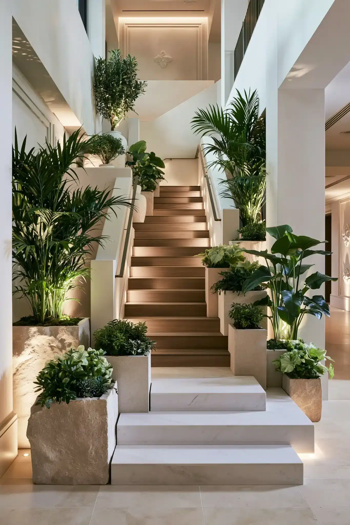 29 Indoor Staircase Gardens Ideas for Green That Follows You Upstairs indoor staircase gardens