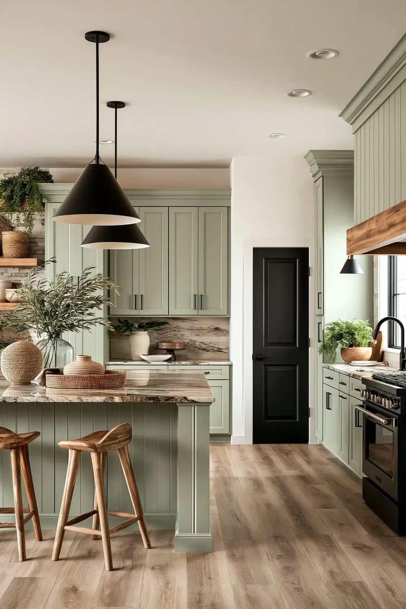 29 Sage Green and Black Kitchen Ideas for a Cook Space With a Little Bite sage green and black kitchen