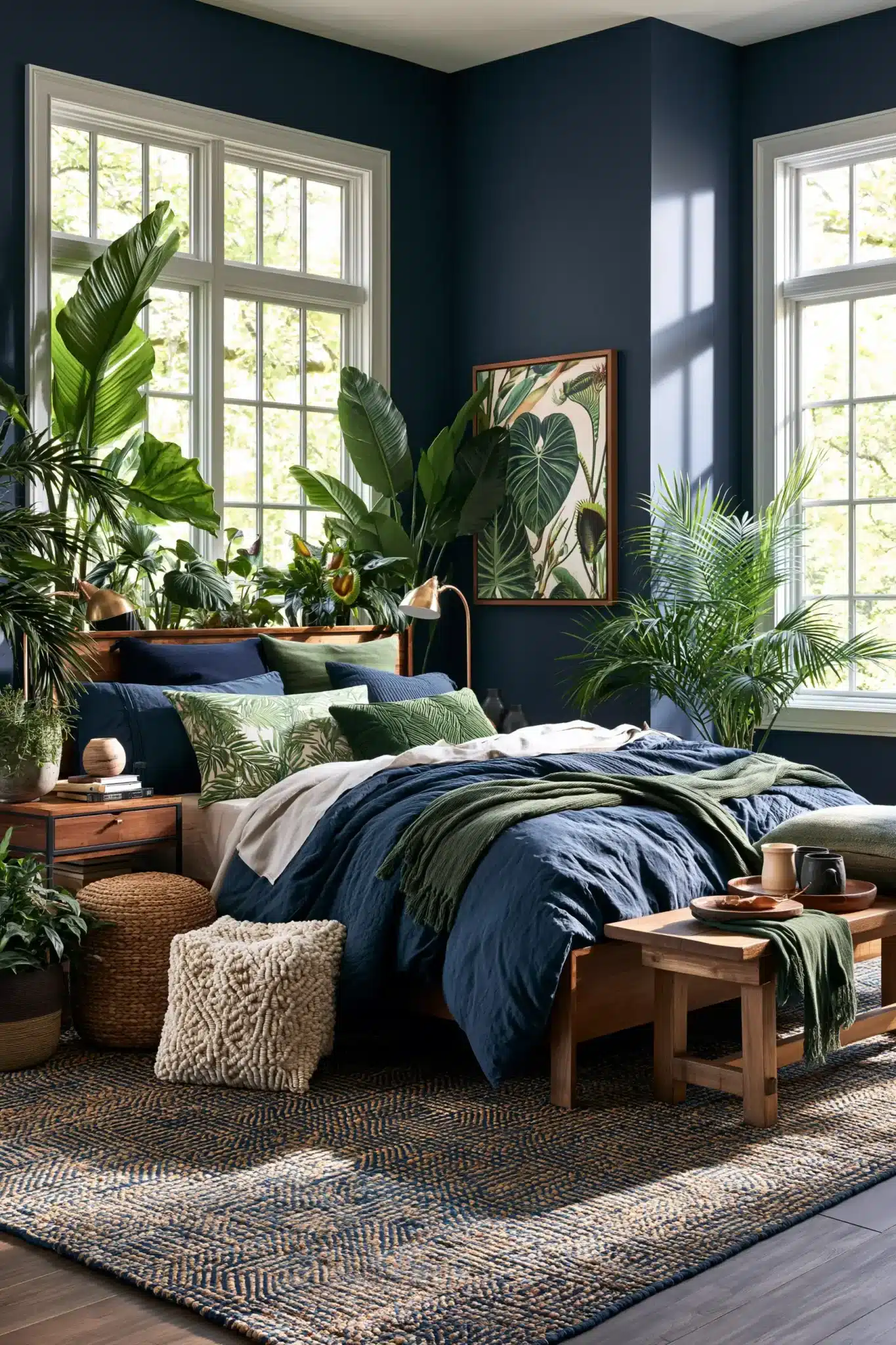 29 Navy Blue and Green Bedroom Ideas for a Room With a Quiet Depth navy blue and green bedroom