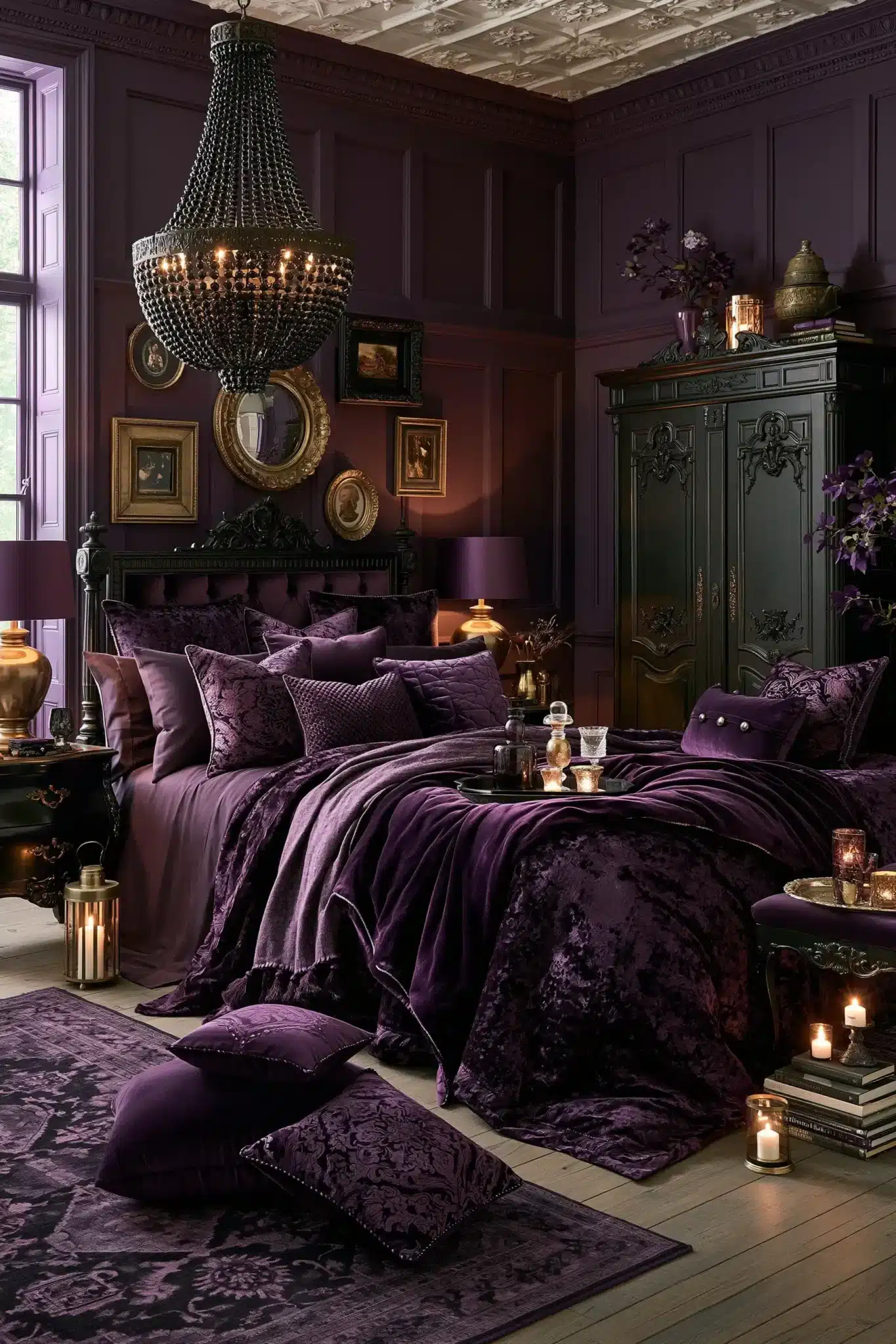 29 Purple Gothic Bedroom Ideas for a Space That Feels Rich, Not Loud purple gothic bedroom