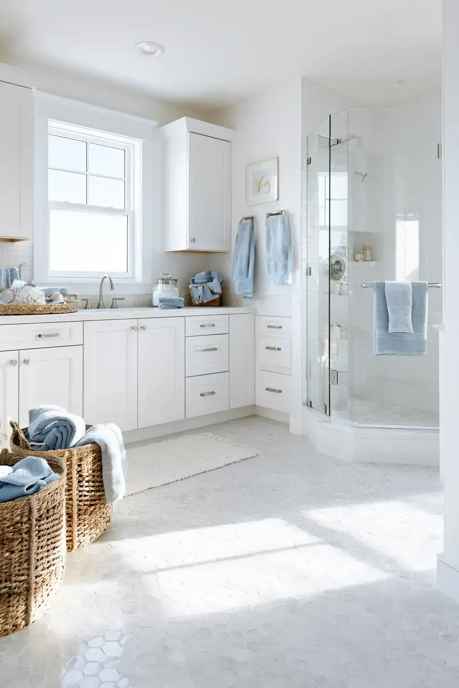 29 Nautical Bathroom Ideas with a Rope Towel Ladder 29 Nautical Bathroom Ideas with a Rope Towel Ladder