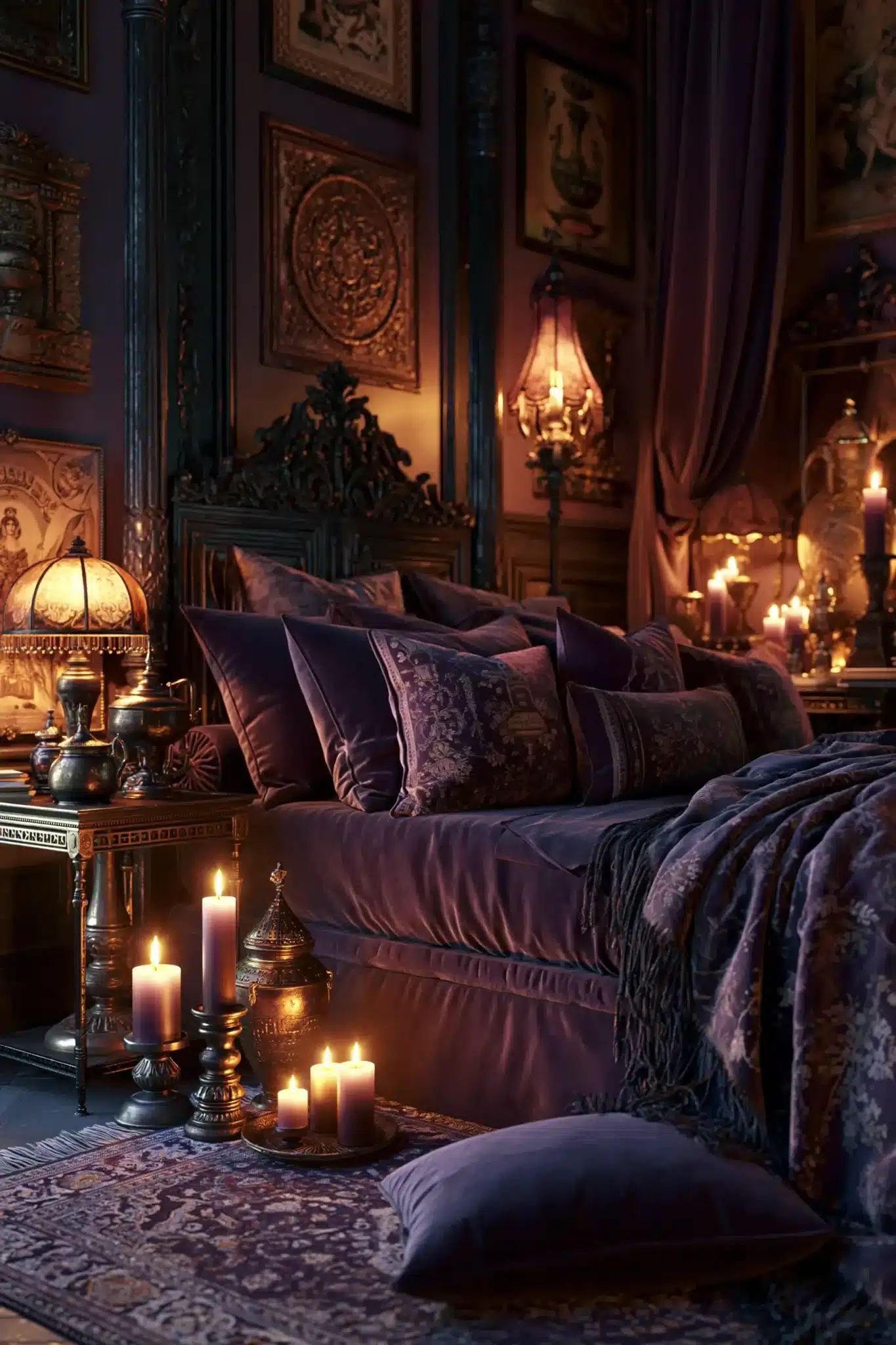 29 Purple Gothic Bedroom Ideas for a Space That Feels Rich, Not Loud purple gothic bedroom