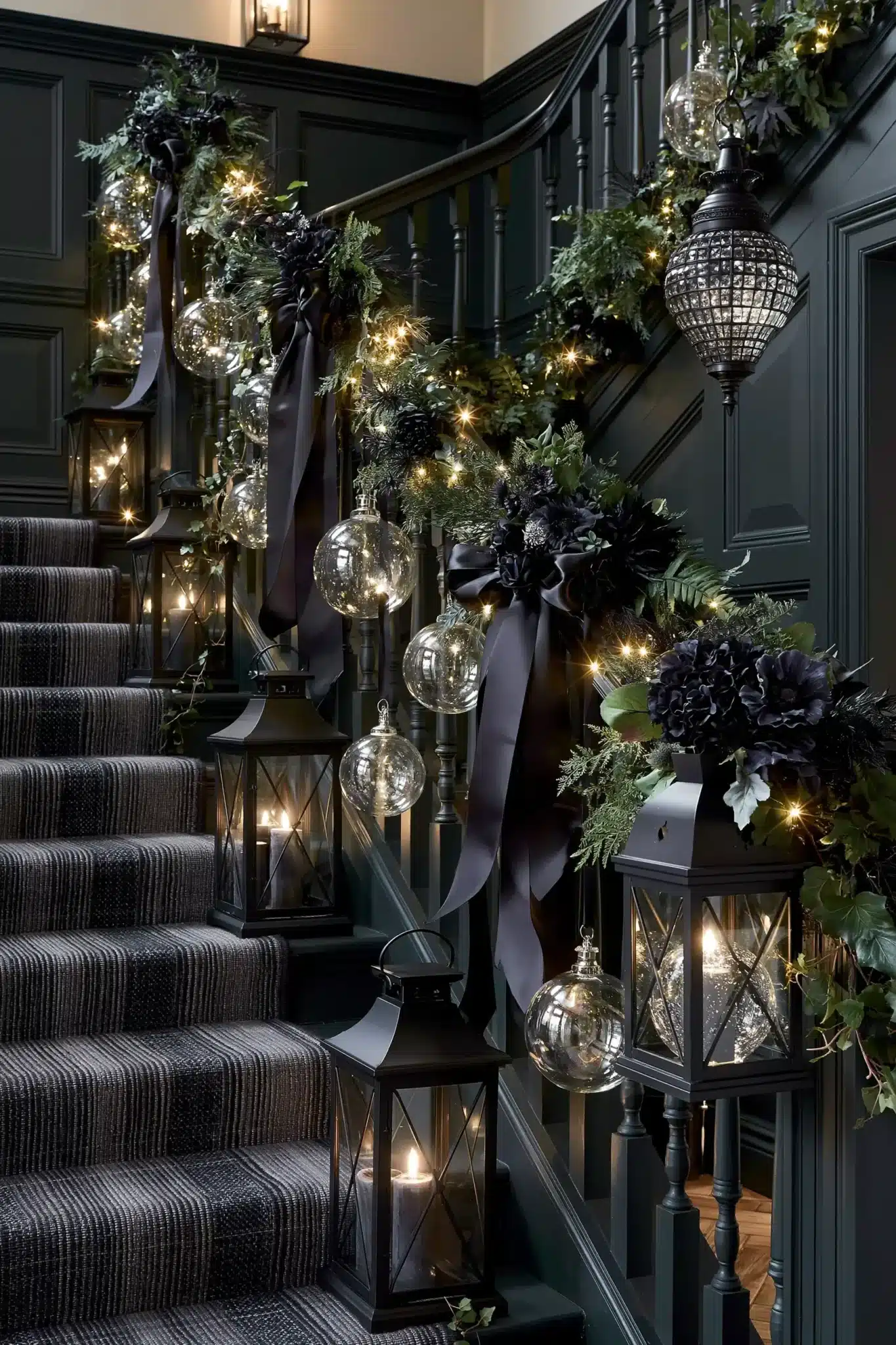 29 Halloween Staircase Decor Ideas for a Climb That Is Spooky, Not Scary halloween staircase decor