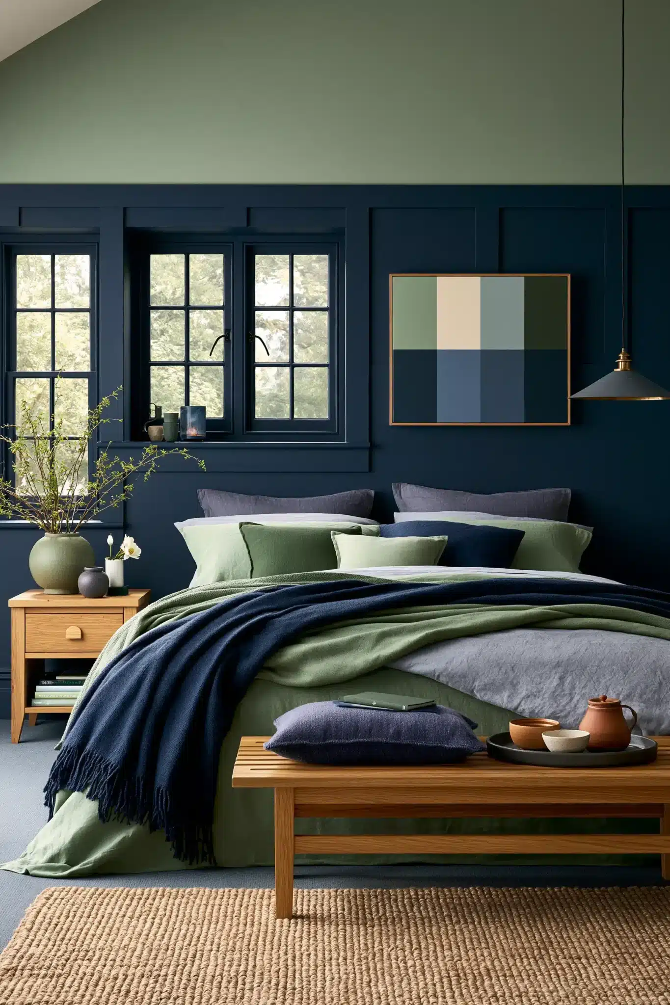 29 Navy Blue and Green Bedroom Ideas for a Room With a Quiet Depth navy blue and green bedroom