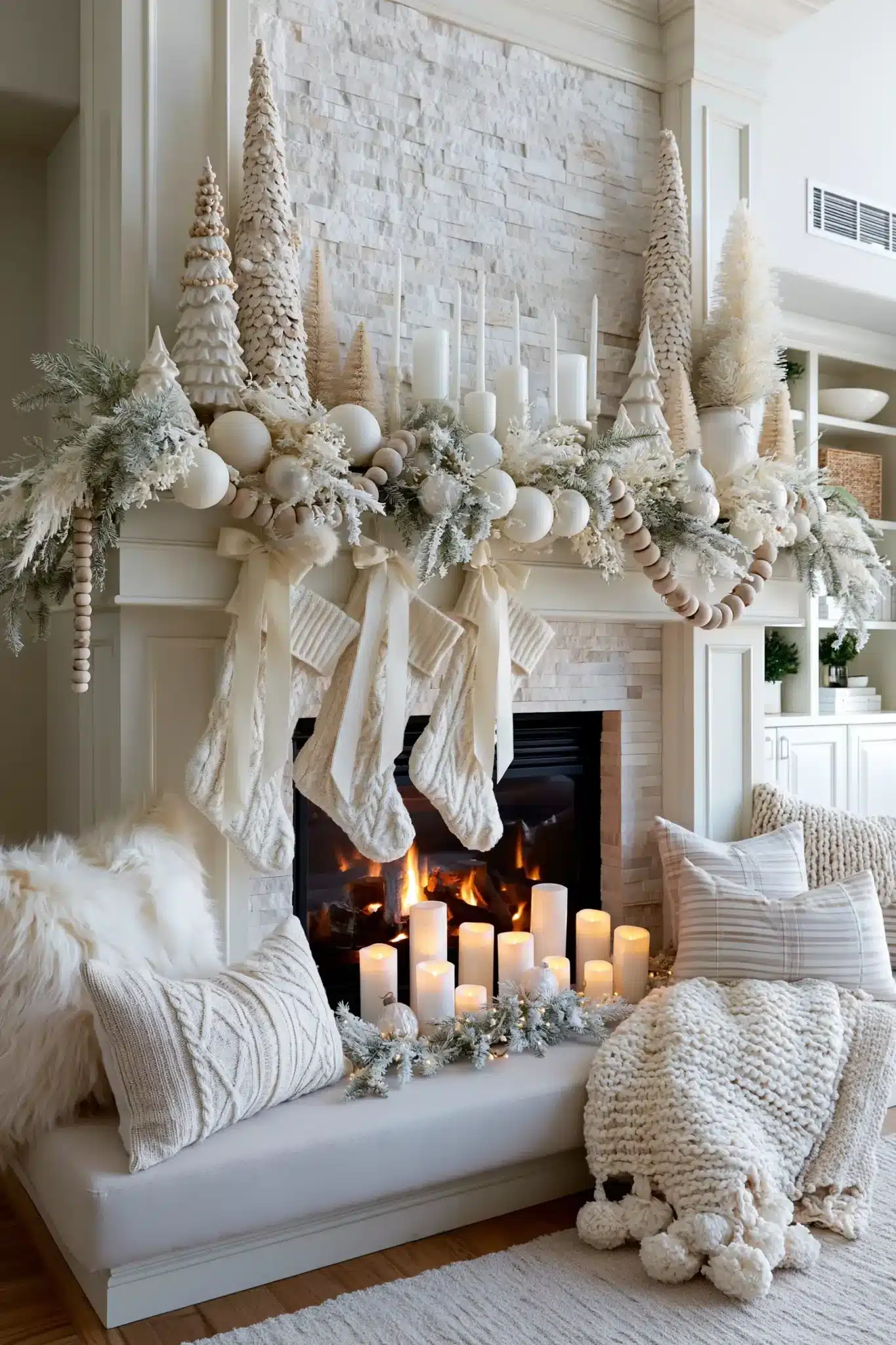 29 Christmas Fireplace Decor Ideas That Let the Fire Stay the Star christmas fireplace decor ideas