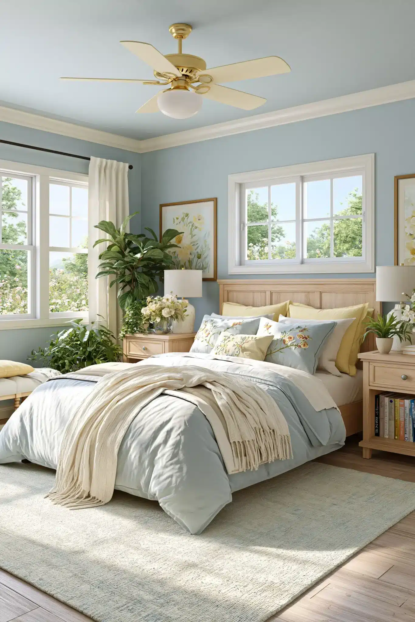29 Light Blue and Yellow Bedroom Ideas for a Room That Wakes Up Early light blue and yellow bedroom
