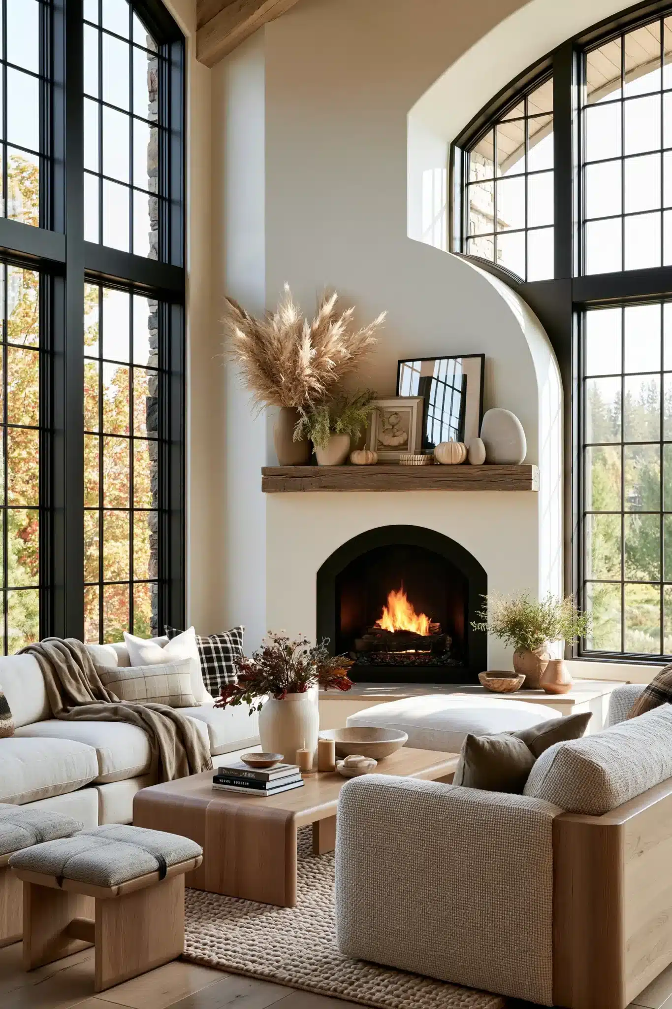 29 Thanksgiving Mantel Decor Ideas That Set a Warm First Impression thanksgiving mantel decor