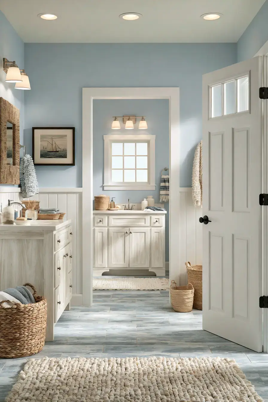 29 Nautical Bathroom Ideas with a Rope Towel Ladder 29 Nautical Bathroom Ideas with a Rope Towel Ladder