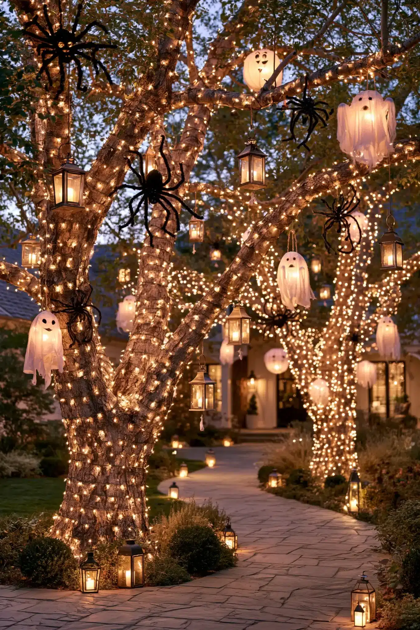 29 Outdoor Halloween Decor Ideas That Greet Trick-or-Treaters With Character outdoor halloween decor