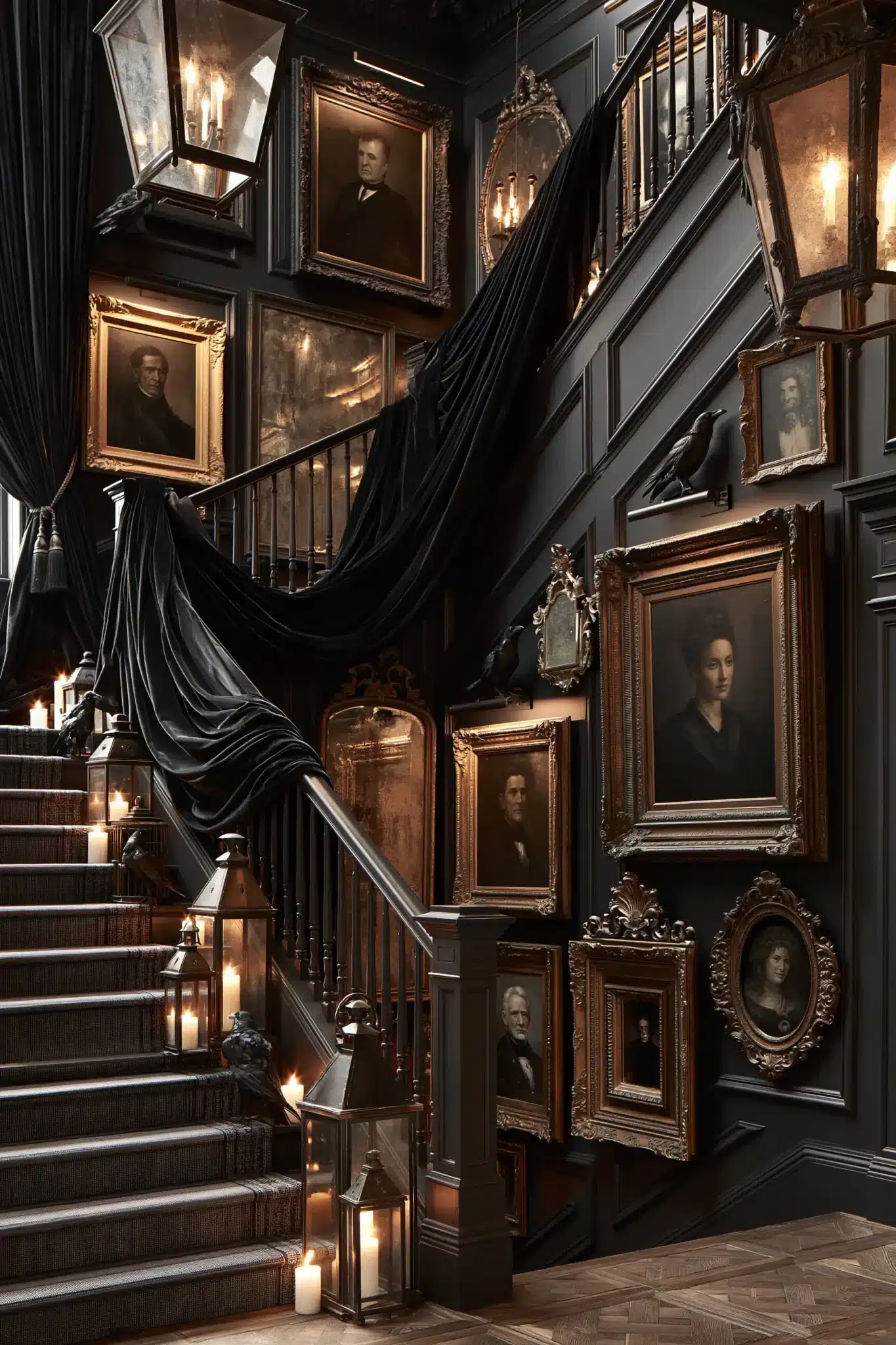 29 Halloween Staircase Decor Ideas for a Climb That Is Spooky, Not Scary halloween staircase decor