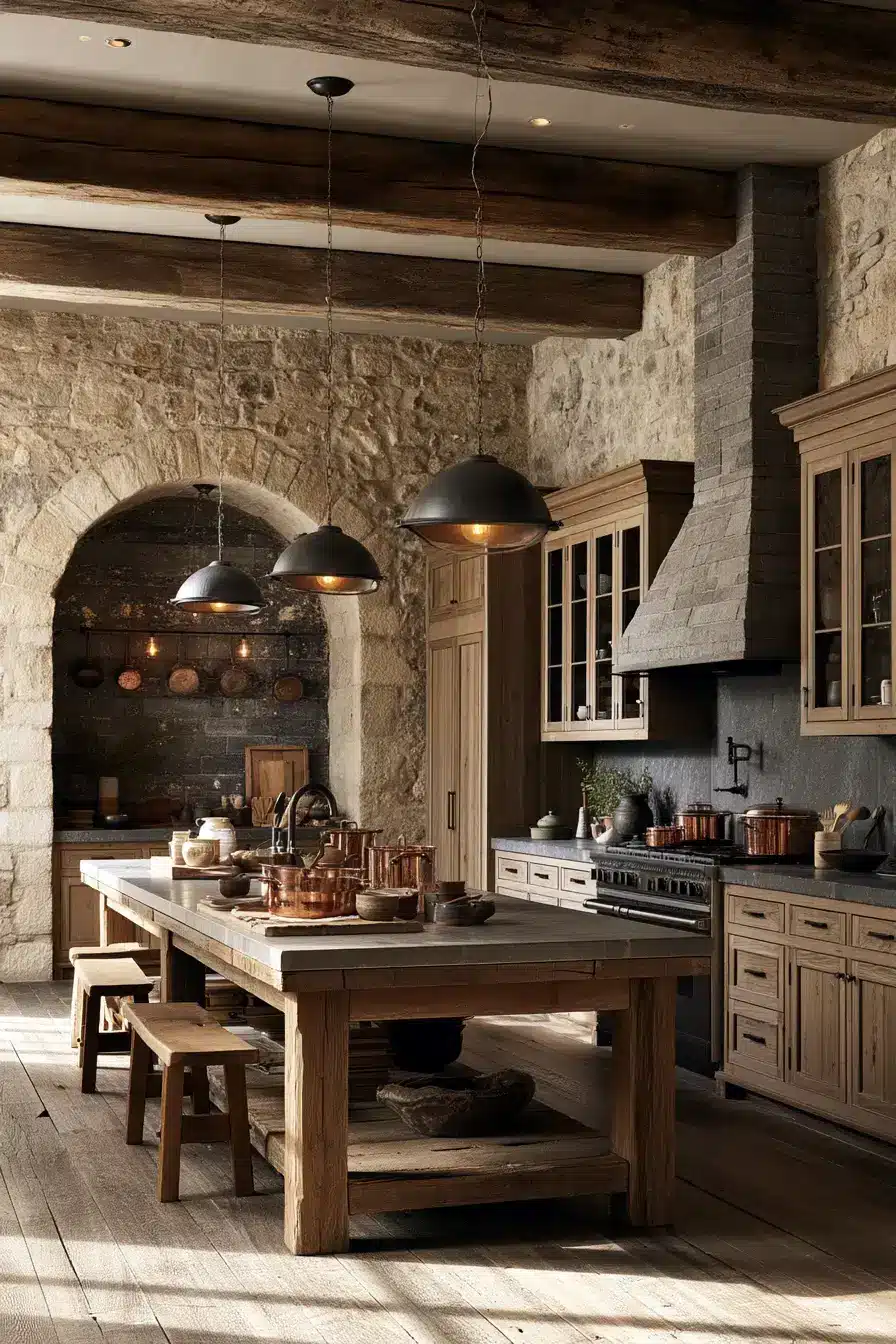 29 Stone Kitchen Ideas for a Room That Feels Built to Last stone kitchen