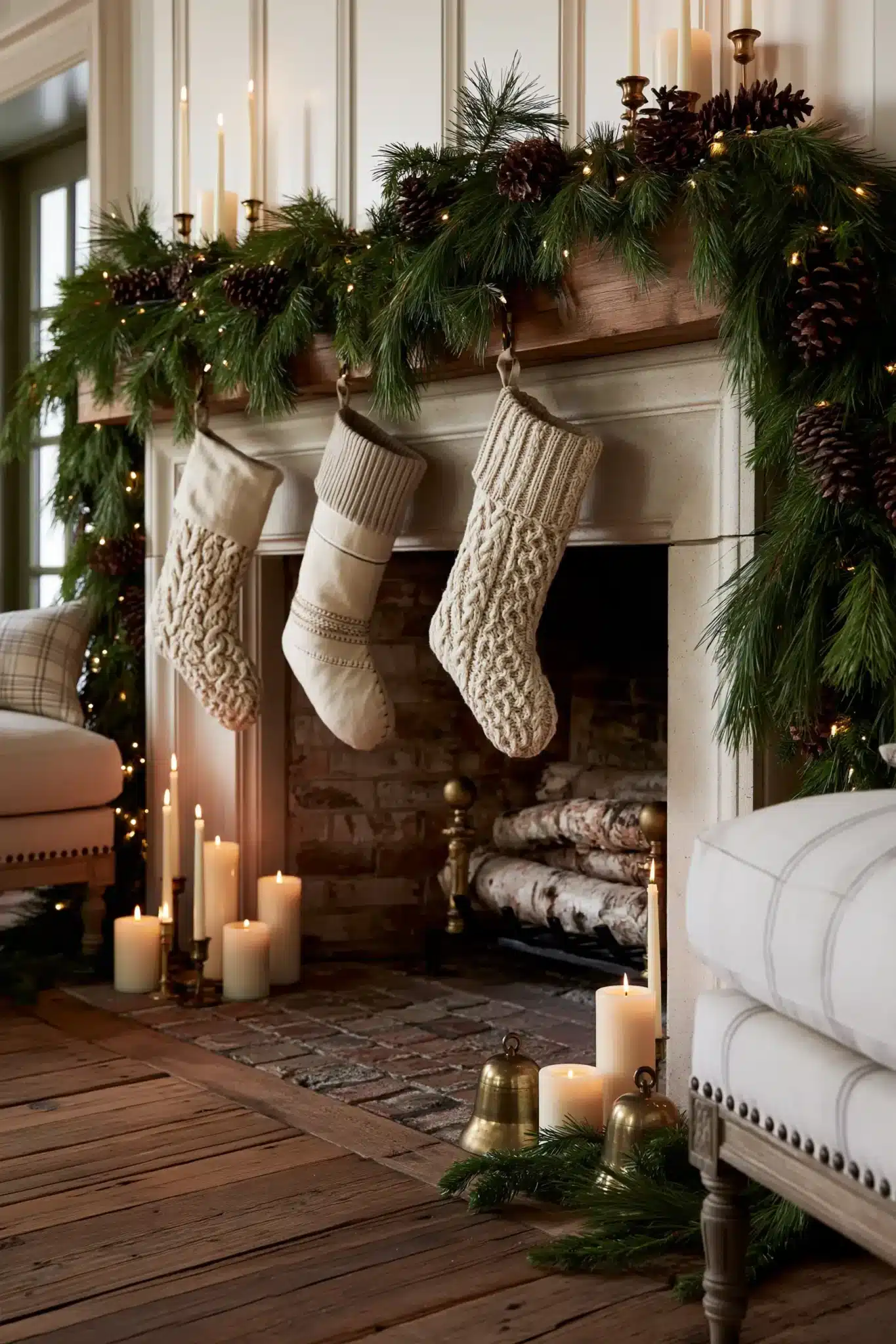 29 Christmas Fireplace Decor Ideas That Let the Fire Stay the Star christmas fireplace decor ideas