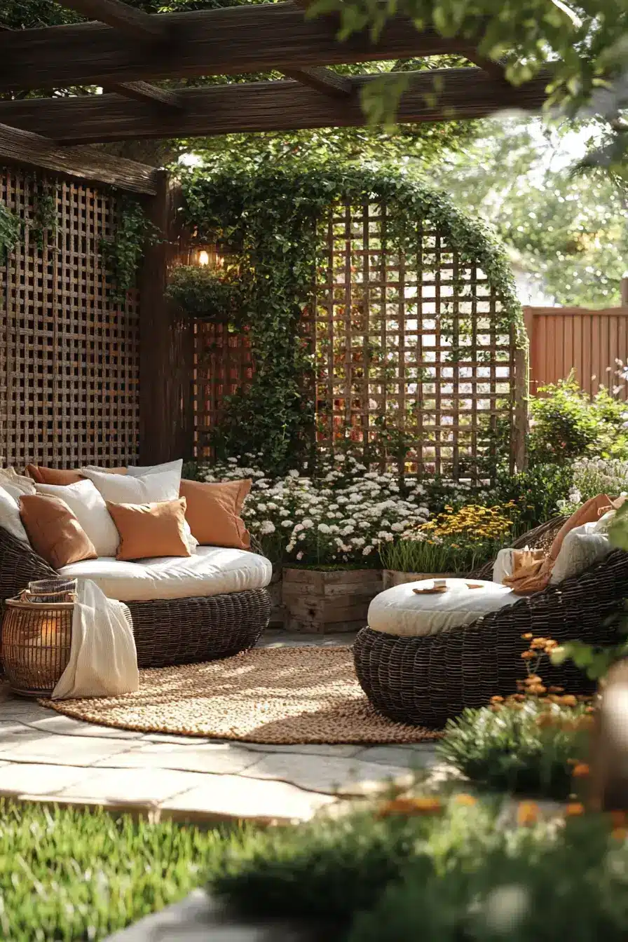 29 Yard Fence Decor Ideas with a Hanging Planter Row