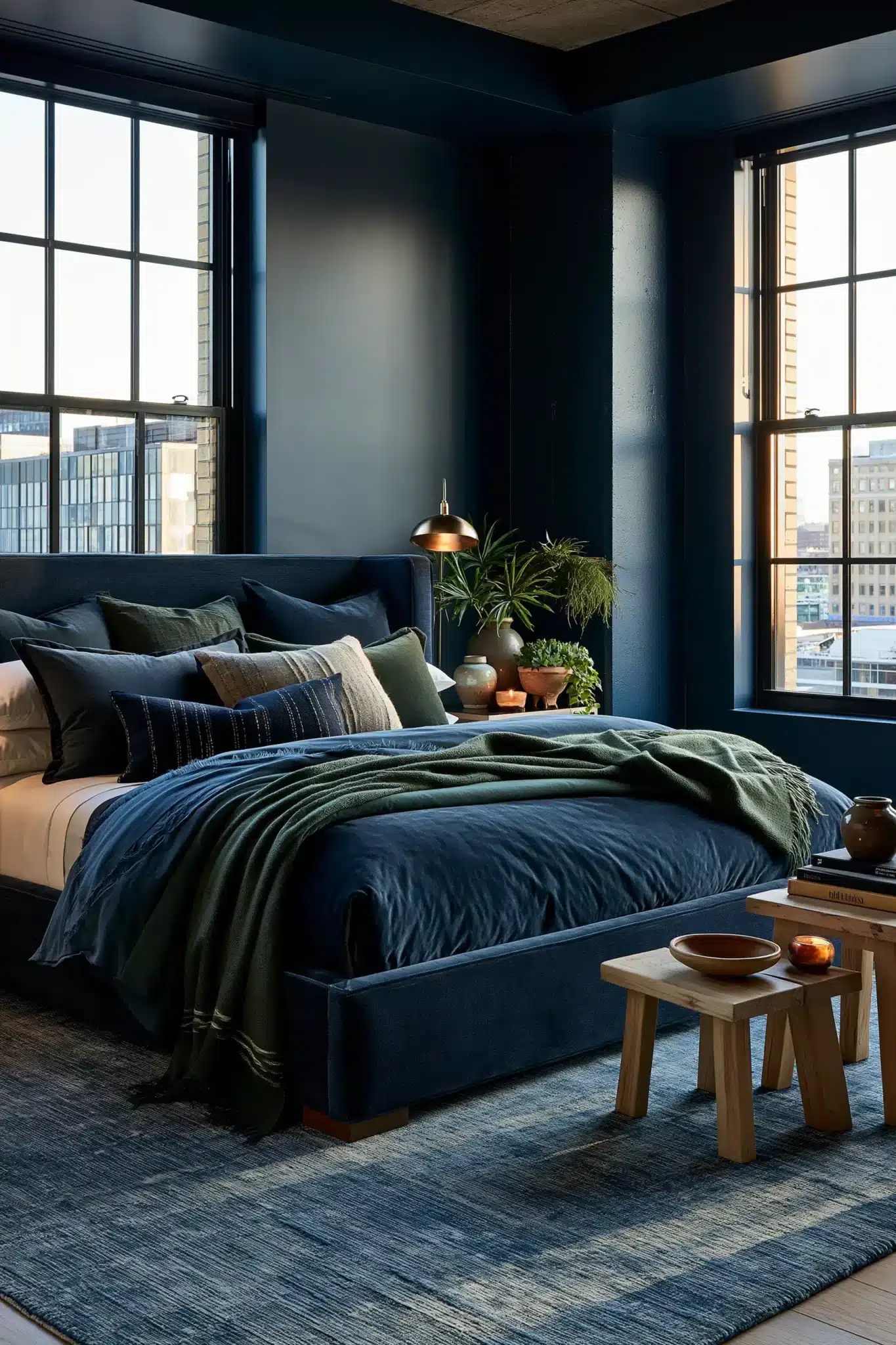29 Navy Blue and Green Bedroom Ideas for a Room With a Quiet Depth navy blue and green bedroom