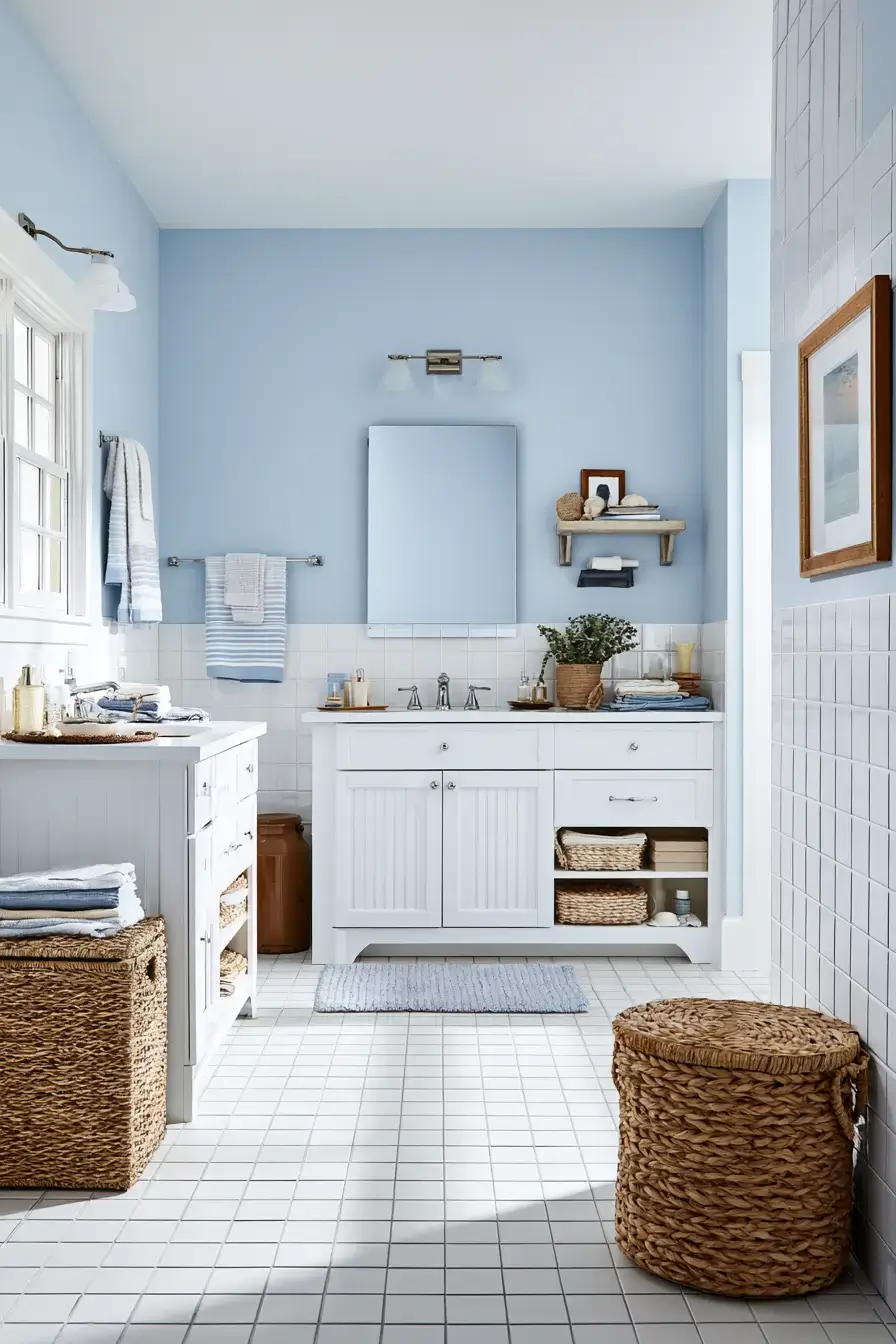 29 Nautical Bathroom Ideas with a Rope Towel Ladder 29 Nautical Bathroom Ideas with a Rope Towel Ladder