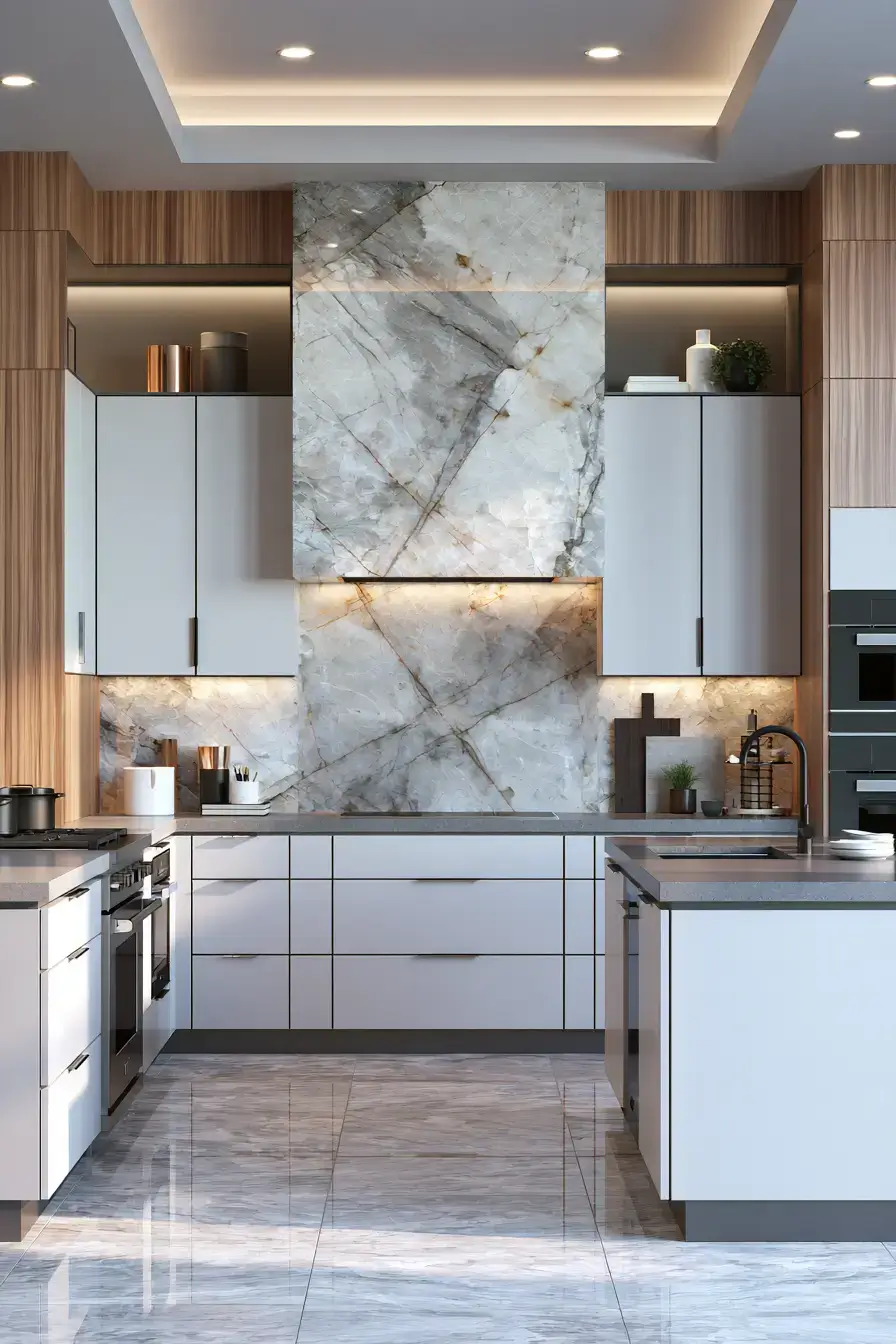 29 Natural Stone Backsplash Kitchen Ideas for a Surface With Real Character natural stone backsplash kitchen