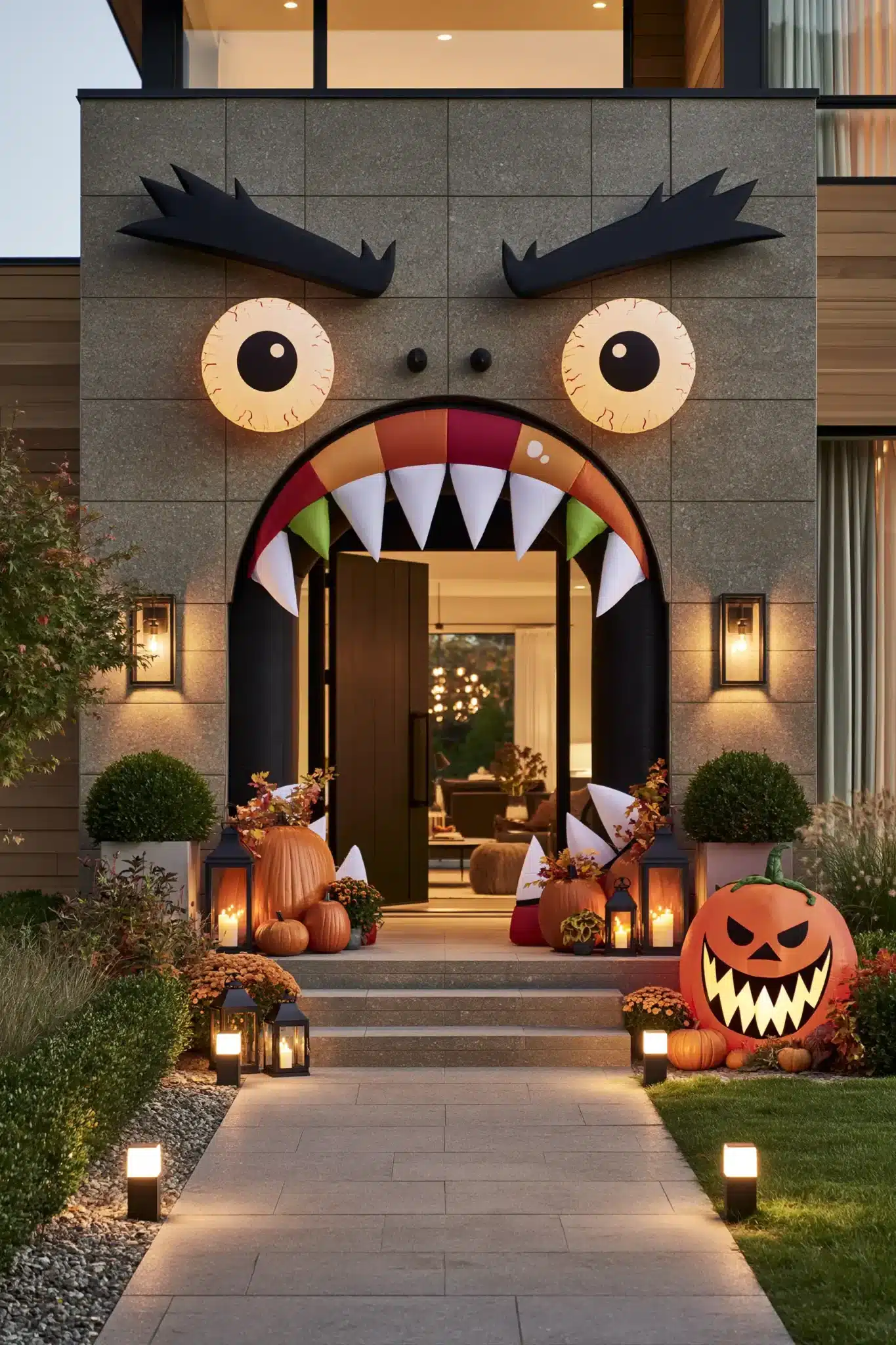 29 Outdoor Halloween Decor Ideas That Greet Trick-or-Treaters With Character outdoor halloween decor