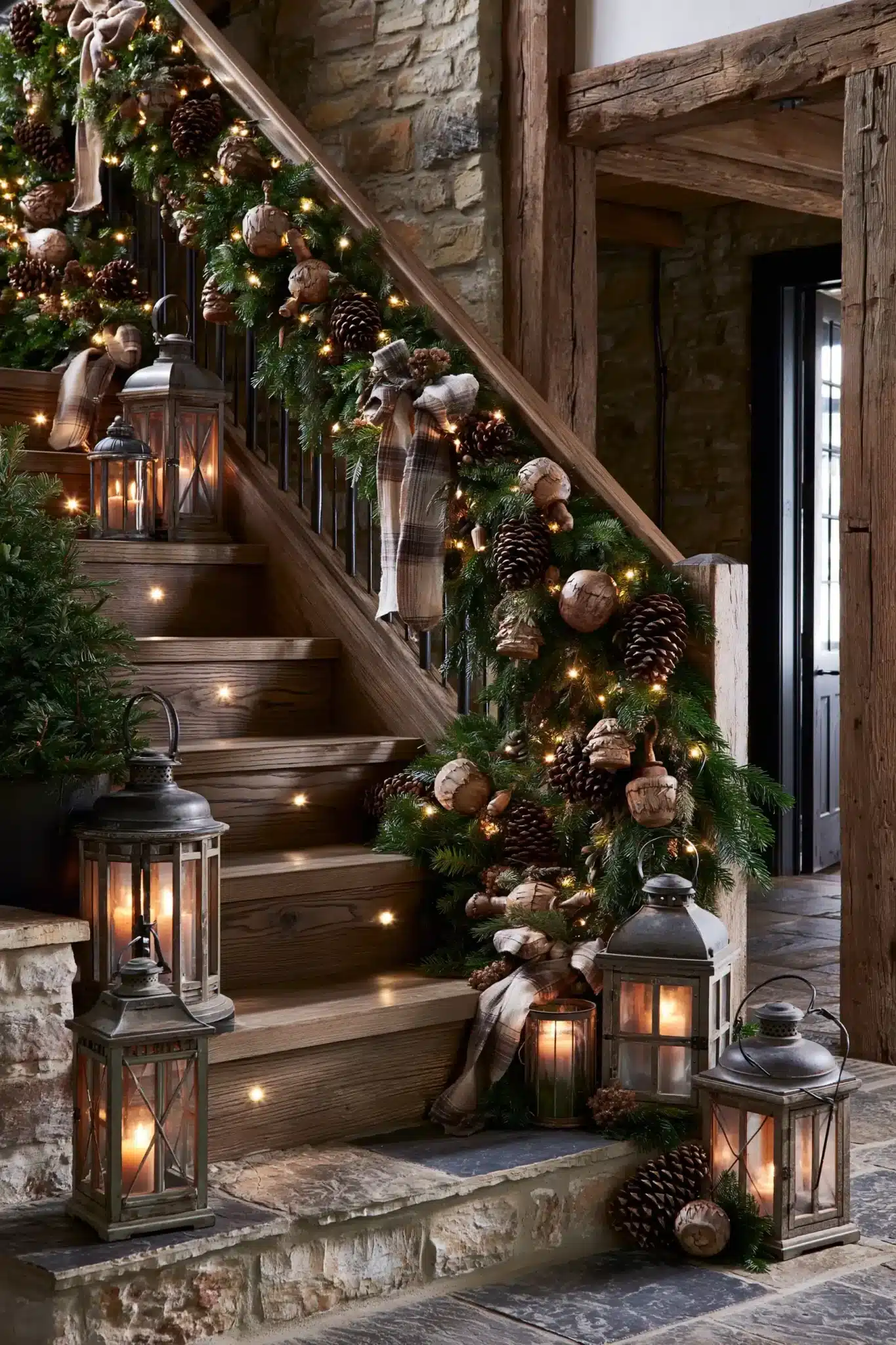 29 Christmas Staircase Decor Ideas for a Railing Worth Photographing christmas staircase decor