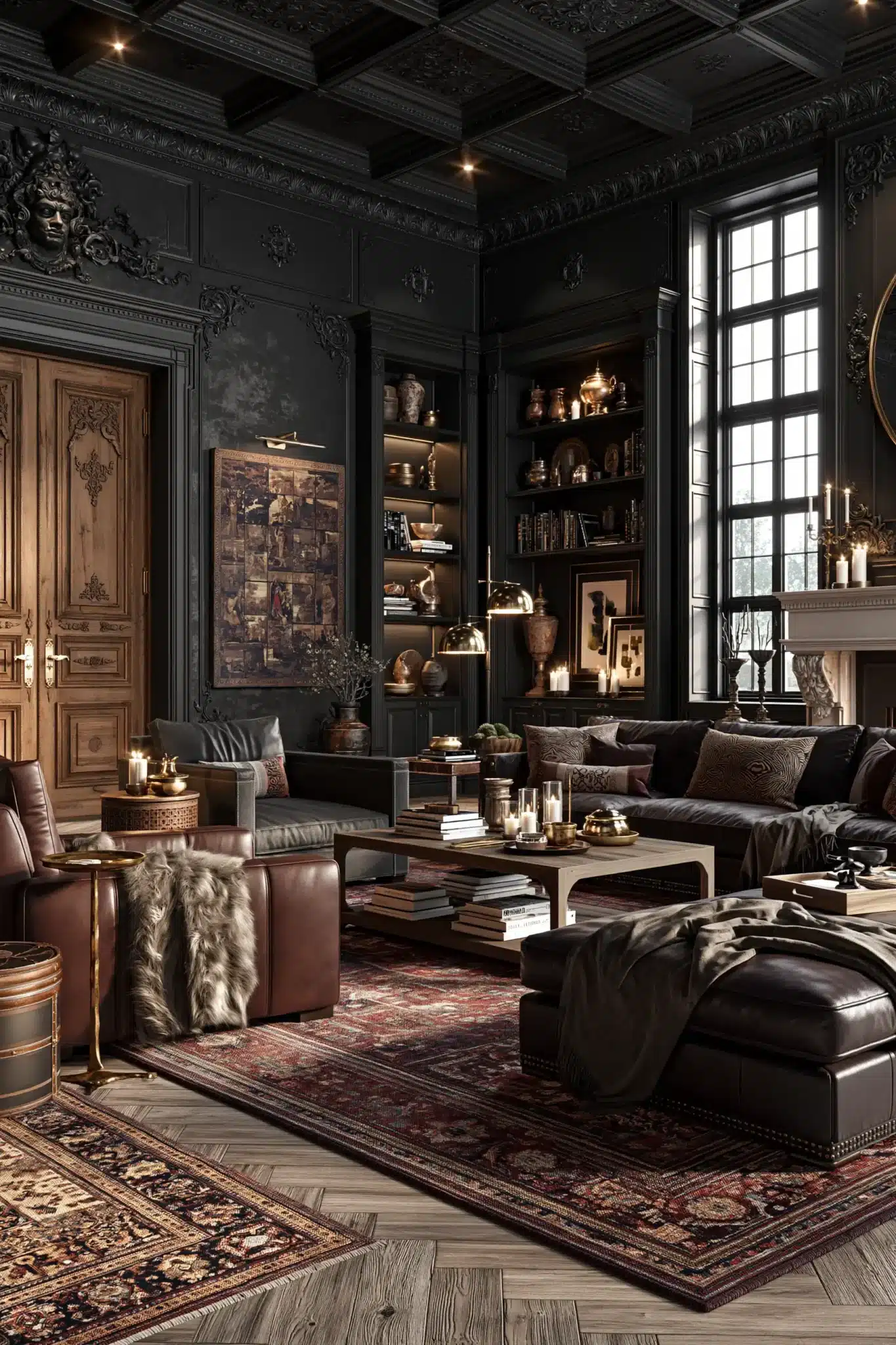 29 Gothic Living Room Ideas for a Space With Vaulted Drama gothic living room