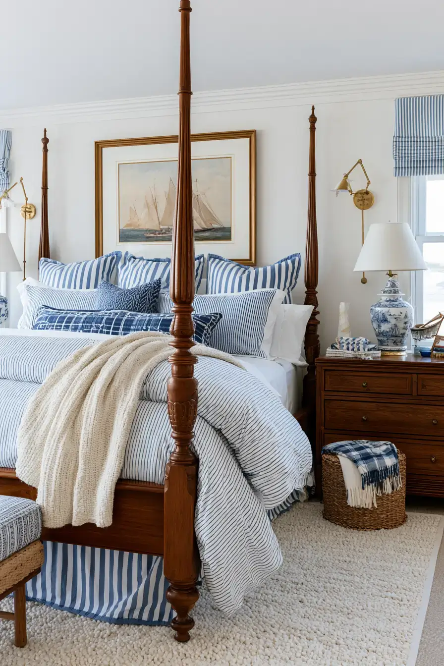 29 Nautical Bedroom Ideas with a Rope Headboard