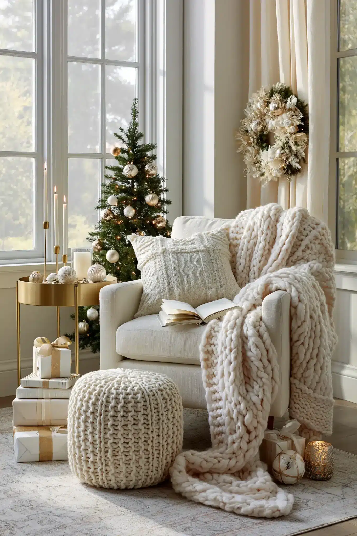 29 White and Gold Christmas Decor Ideas That Feel Calm and a Little Special white and gold christmas decor