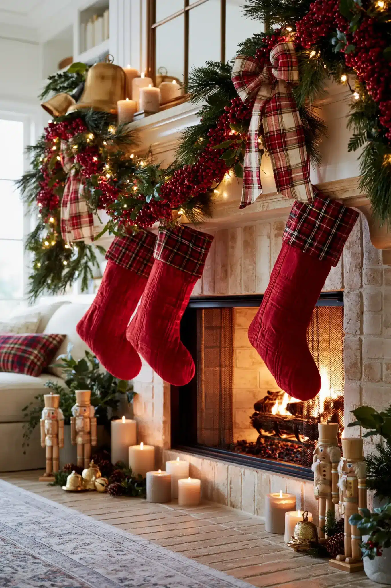 29 Christmas Fireplace Decor Ideas That Let the Fire Stay the Star christmas fireplace decor ideas