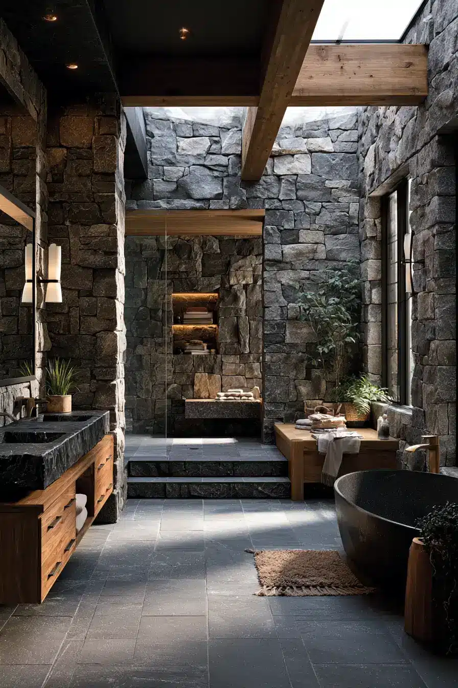 29 Stone Bathroom Ideas for a Calm, Spa-Like Room stone bathroom