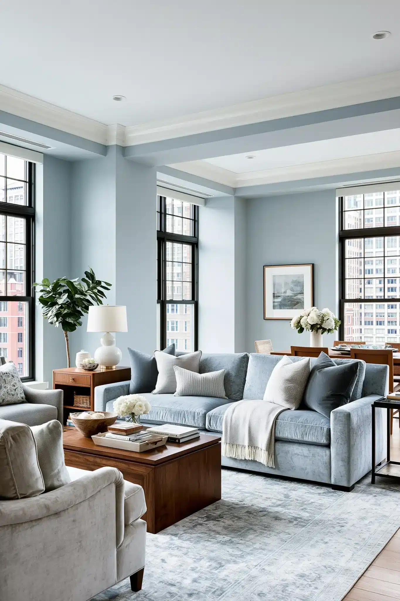 29 Light Blue and Grey Living Room Ideas for a Room That Feels Uncluttered light blue and grey living room