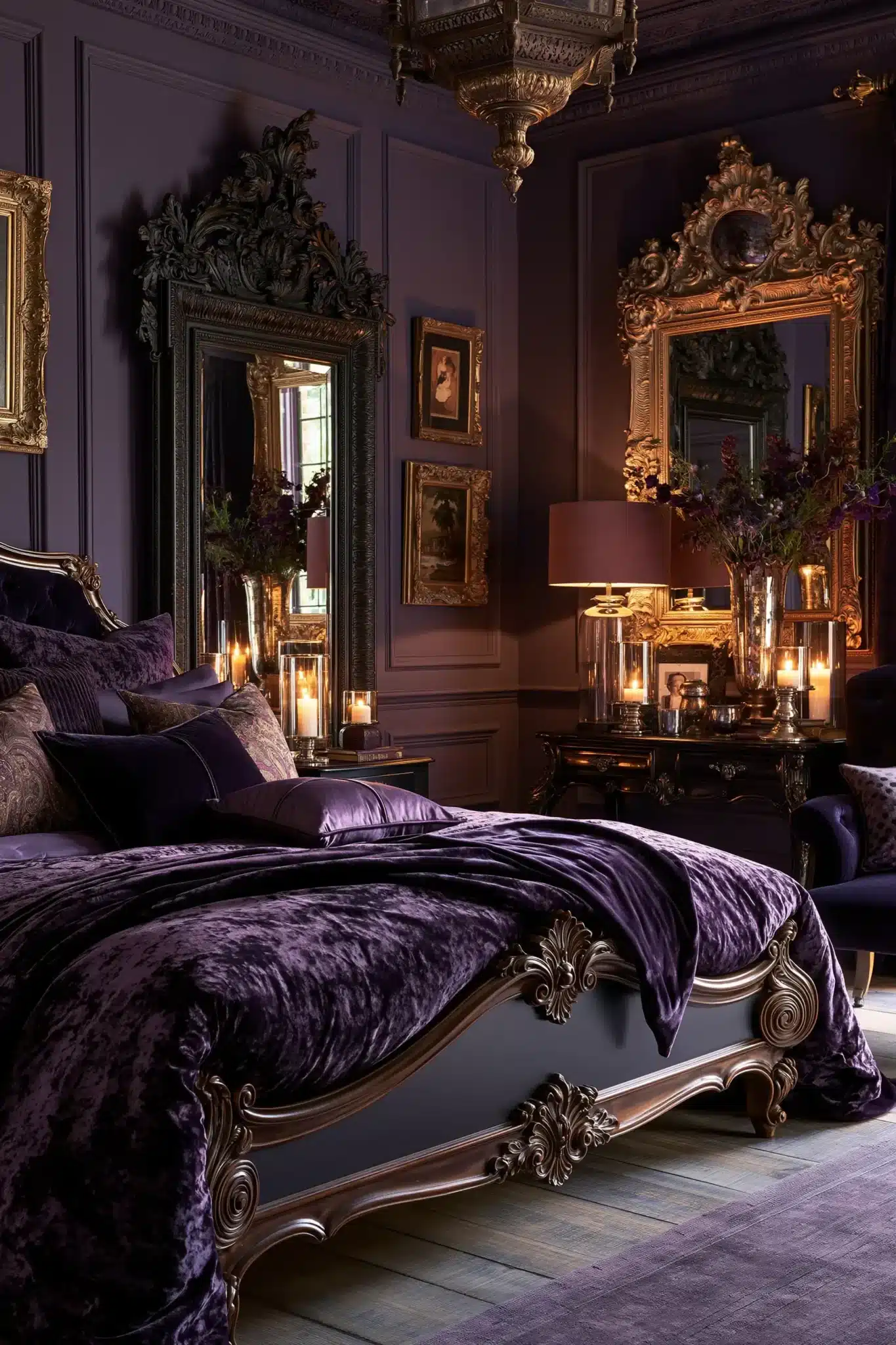 29 Purple Gothic Bedroom Ideas for a Space That Feels Rich, Not Loud purple gothic bedroom