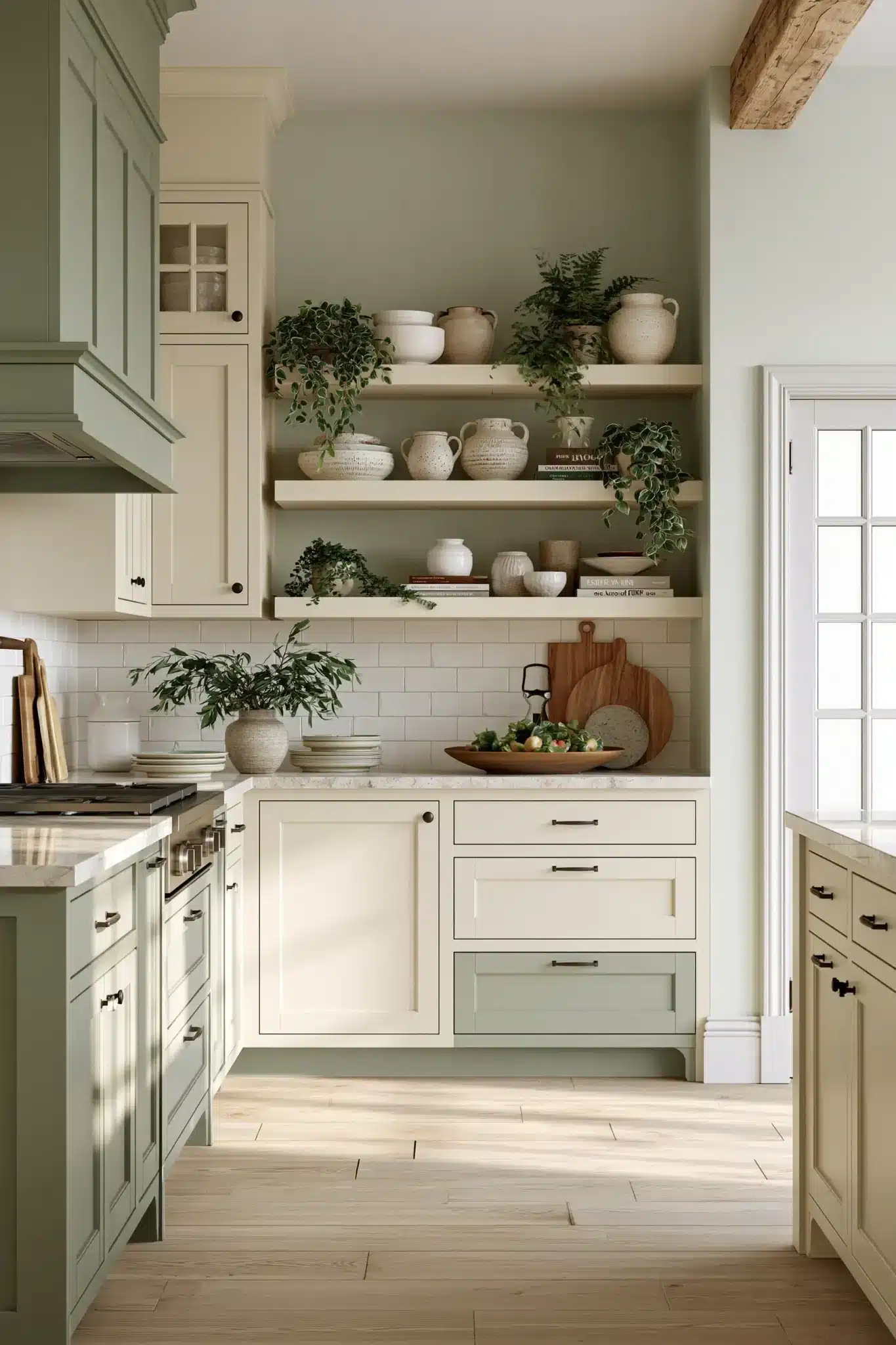 29 Sage Green and Cream Kitchen Ideas for a Room That Feels Like Home sage green and cream kitchen