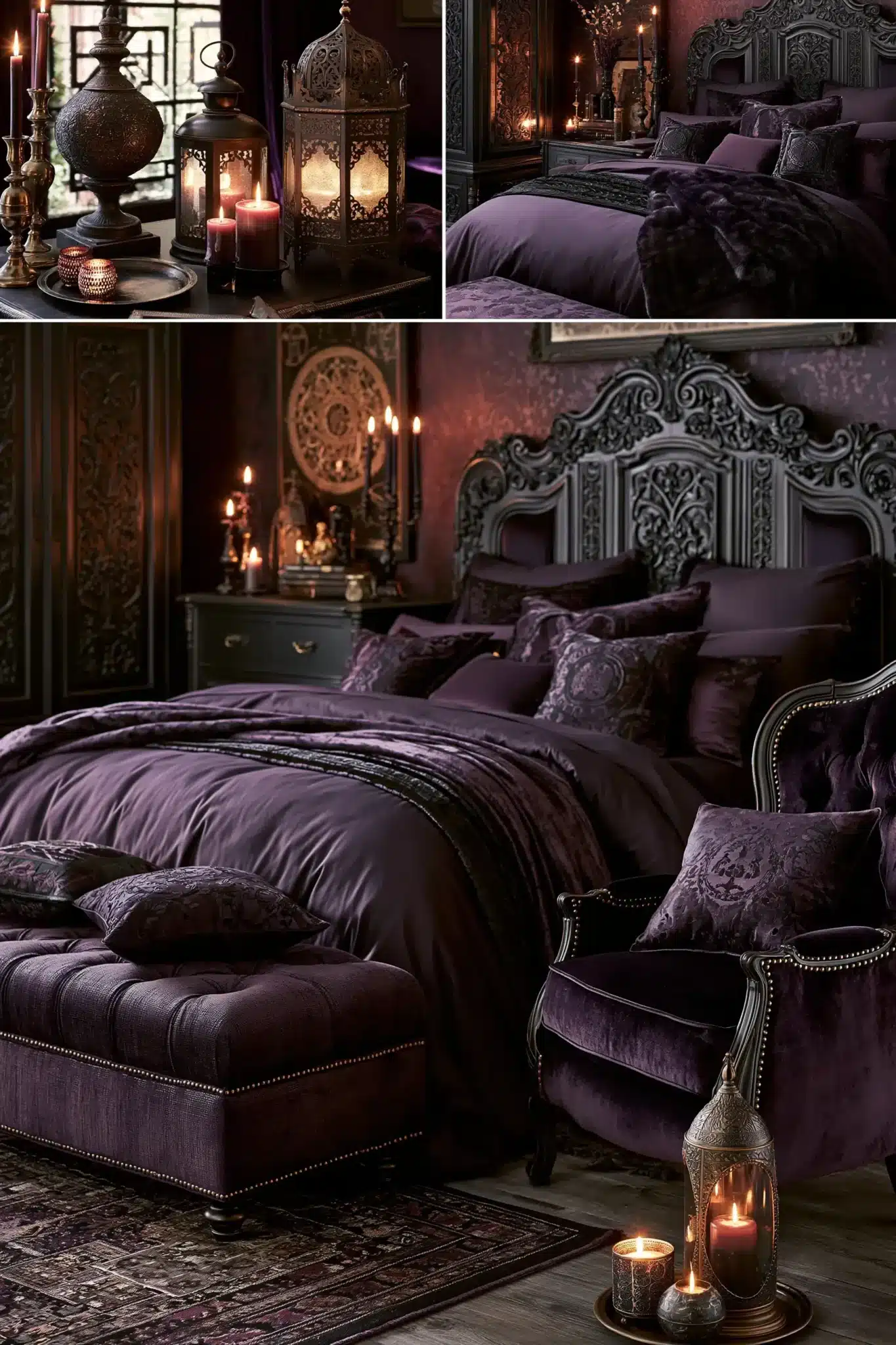 29 Purple Gothic Bedroom Ideas for a Space That Feels Rich, Not Loud purple gothic bedroom
