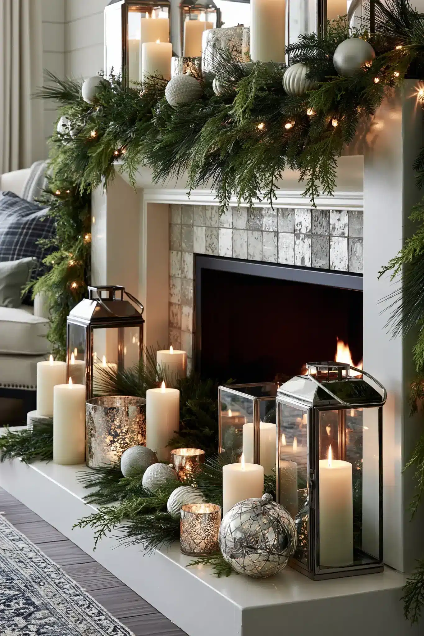 29 Christmas Mantle Decor Ideas for a Hearth That Does Not Compete With the Tree christmas mantle decor