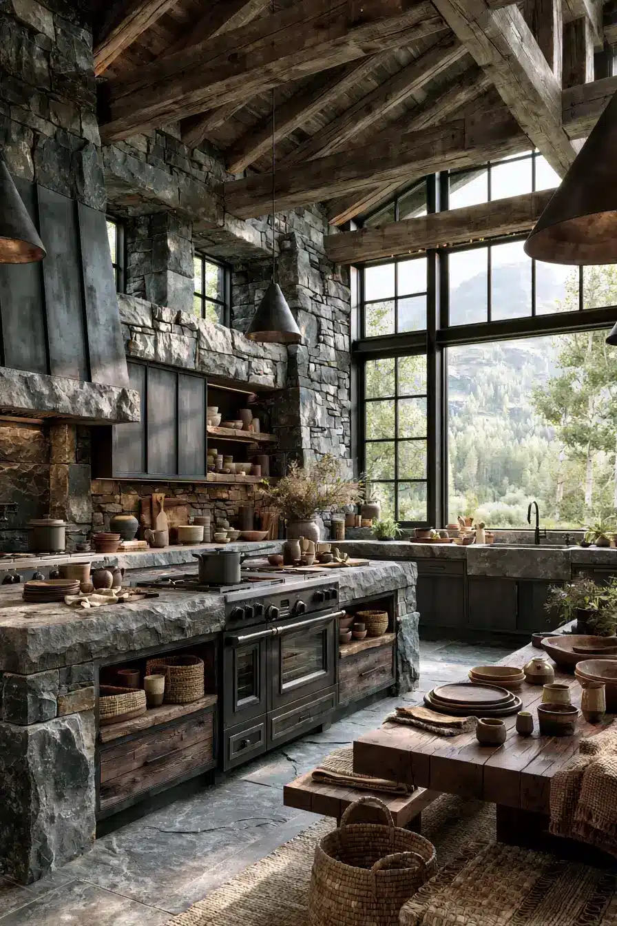29 Stone Kitchen Ideas for a Room That Feels Built to Last stone kitchen