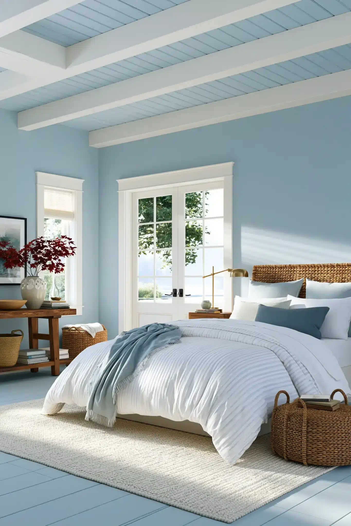 29 Light Blue and White Bedroom Ideas for a Space That Stays Crisp light blue and white bedroom