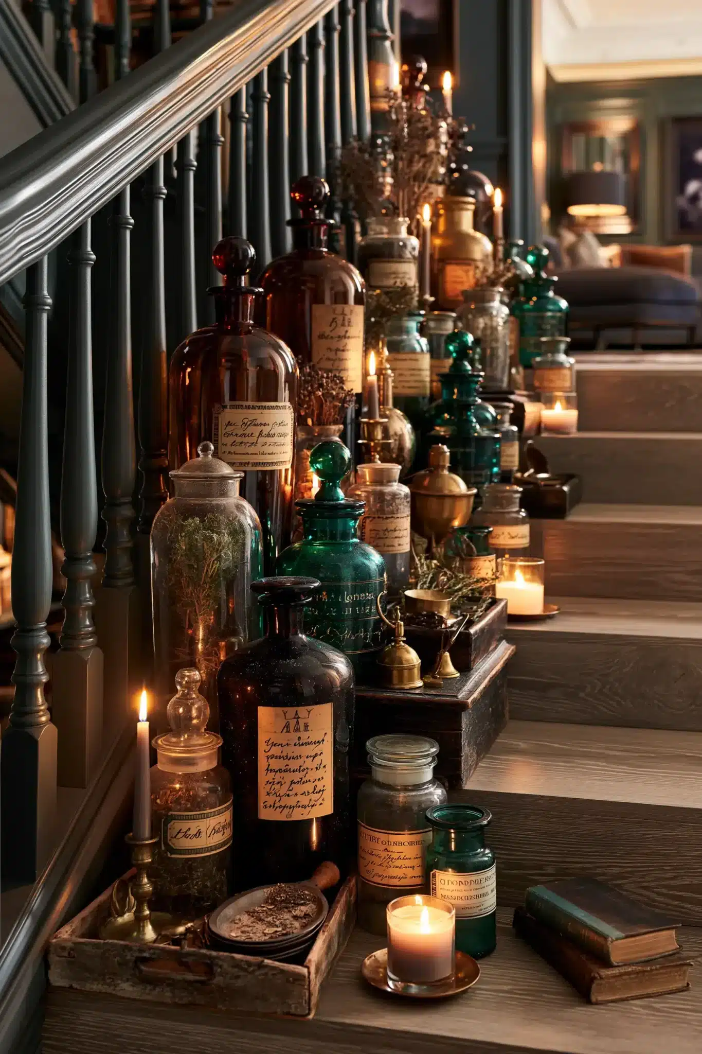 29 Halloween Staircase Decor Ideas for a Climb That Is Spooky, Not Scary halloween staircase decor