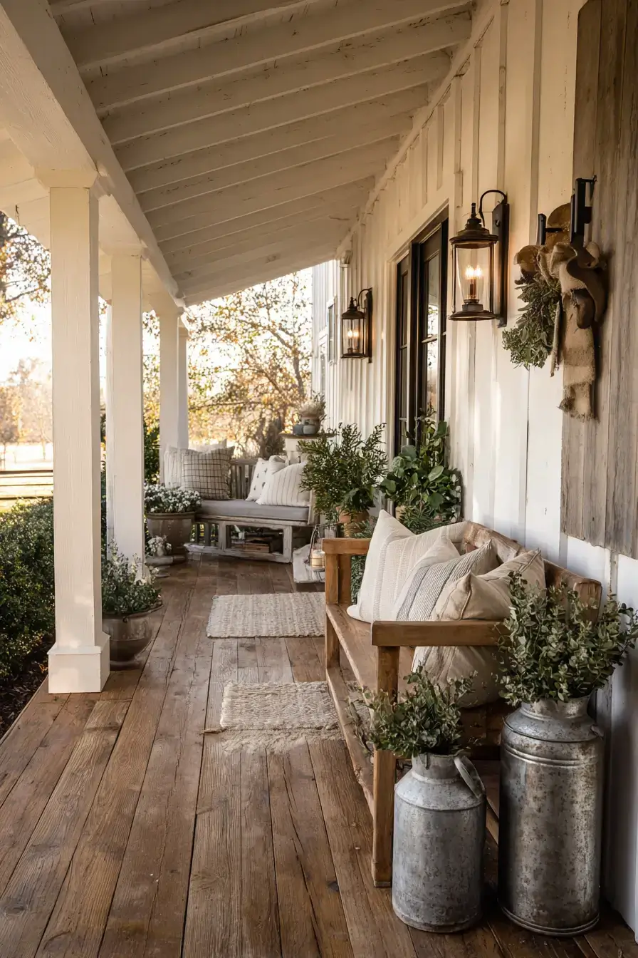 29 Vintage Milk Can Decor Ideas with a Front Porch Row