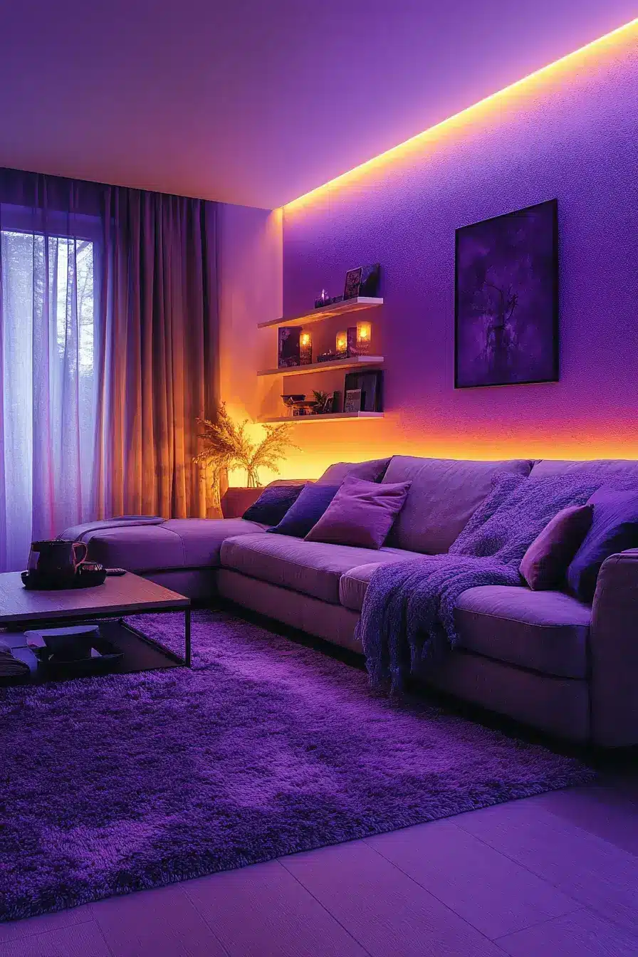 29 Purple Living Room Ideas with a Plum Accent Chair