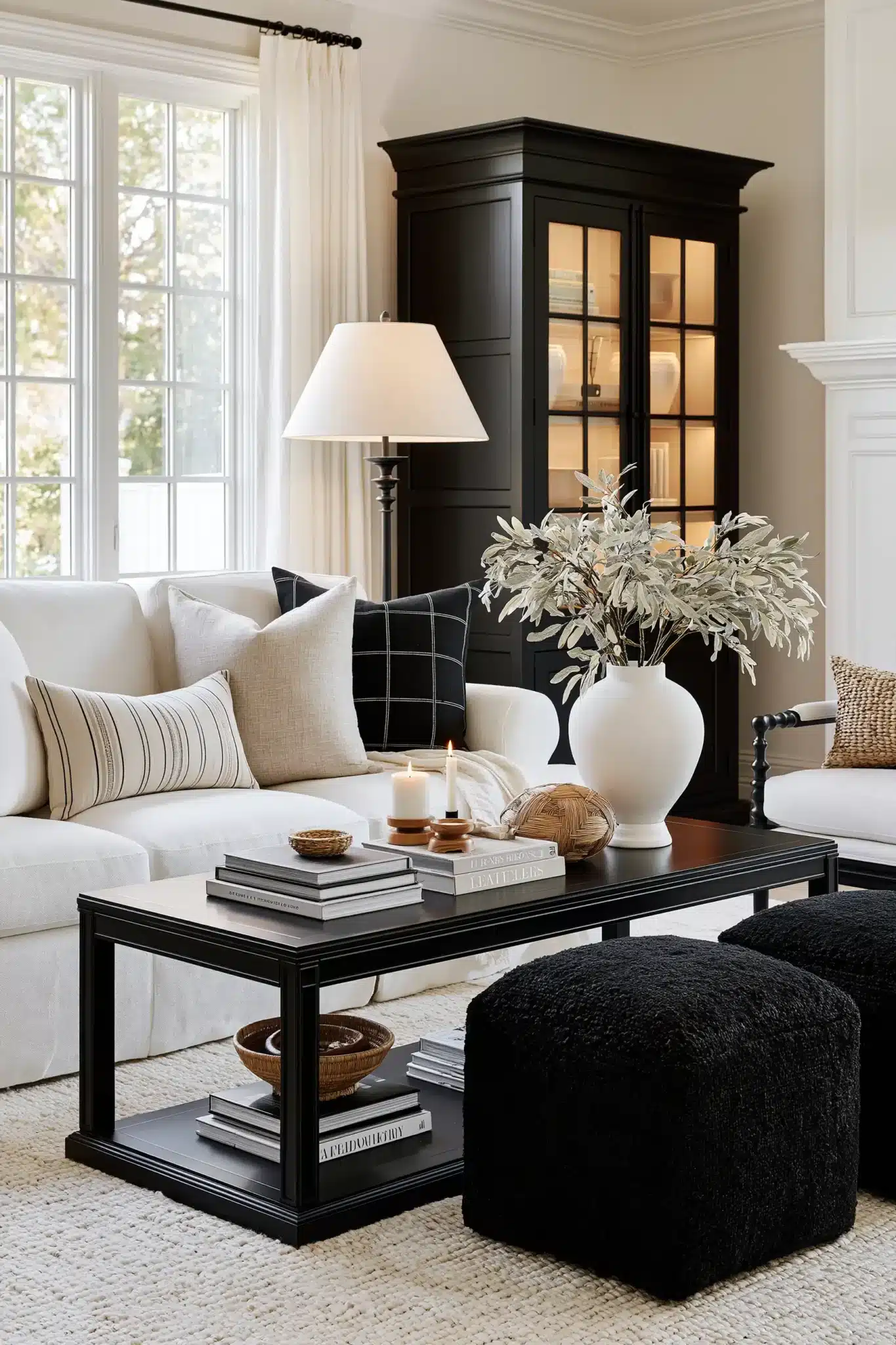 29 Black and White Living Room Decor Ideas for a Space With Real Contrast black and white living room decor