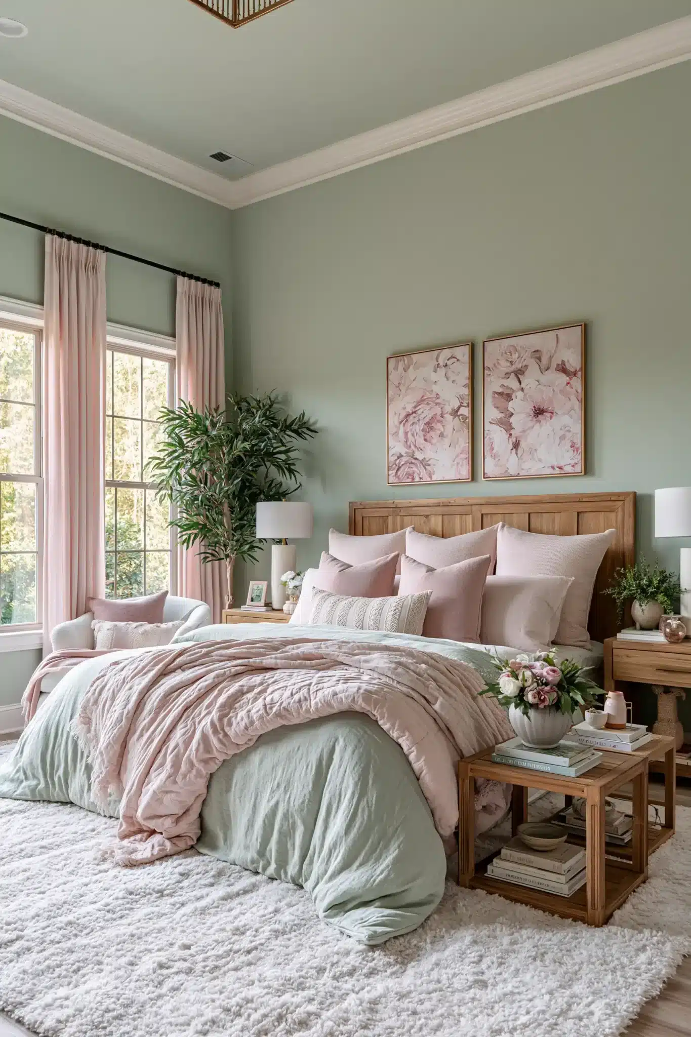 29 Sage Green and Blush Bedroom Ideas for a Room That Feels Gentle sage green and blush bedroom