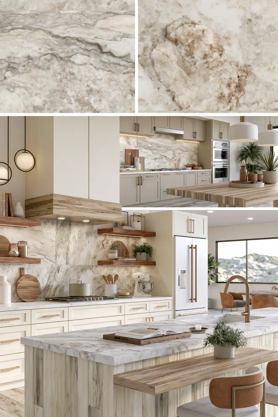 29 Natural Stone Backsplash Kitchen Ideas for a Surface With Real Character natural stone backsplash kitchen