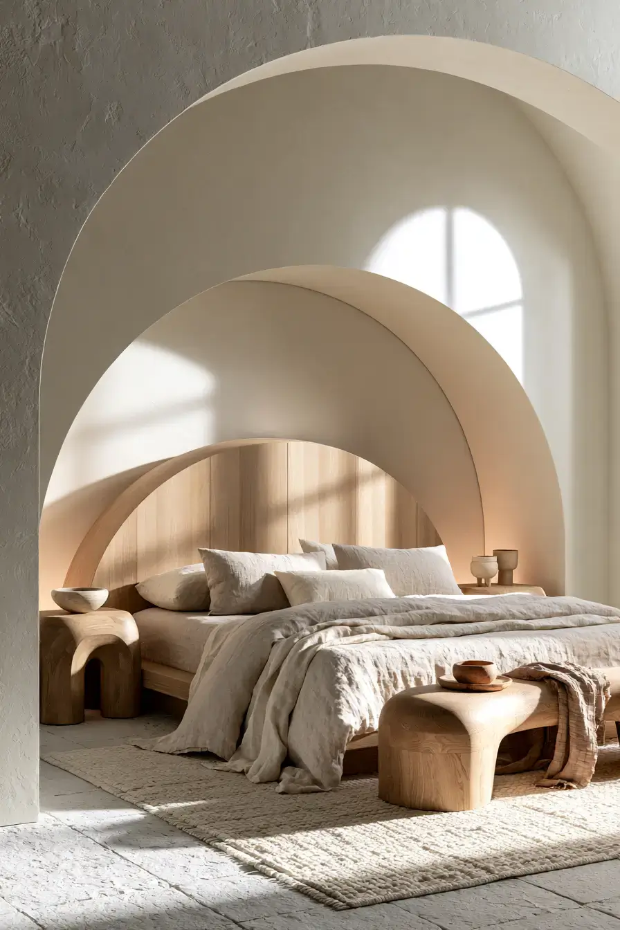 29 Japandi Style Bedroom Ideas with a Linen Platform Bed